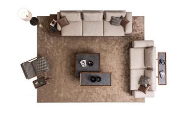 JVmoebel Wohnzimmer-Set Beige Textil Sofa Set Wohnzimmer Couche Dreisitzer Luxus, (Nur Sofa 5+3 Sitzer + Sessel), Made in Europe