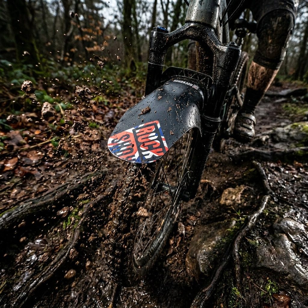 RockShox Schutzblech Rockshox Fender MTB universal vorne 00.4318.020.033,sw+UK Flagge Print
