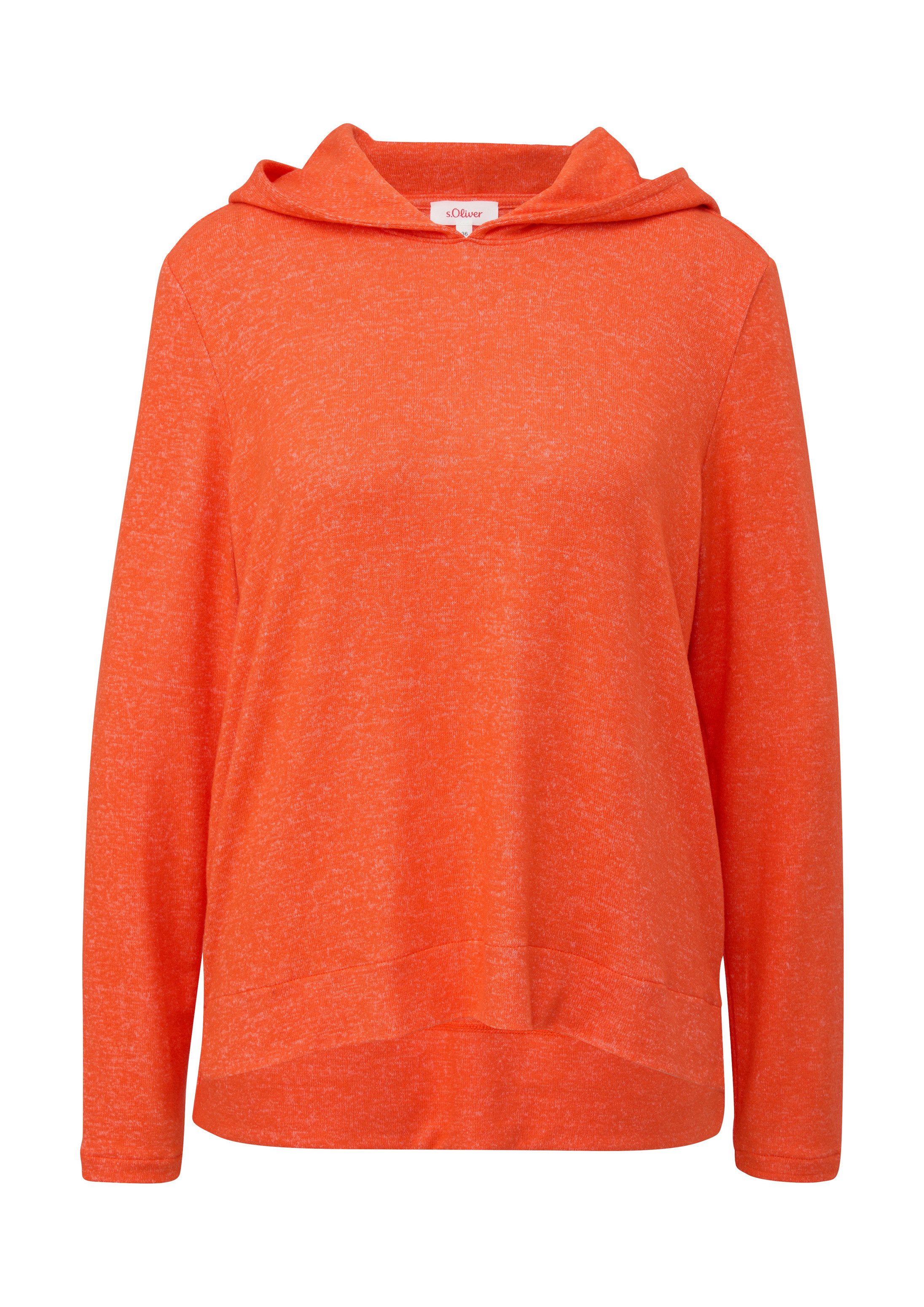 s.Oliver Langarmshirt T-Shirt Kapuzen-Longsleeve aus Viskosemix