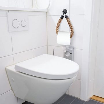 Caterize Toilettenpapierhalter Klopapierhalter Ohne Bohren, Selbstklebender Schnur-Handtuchhalter (1-St)