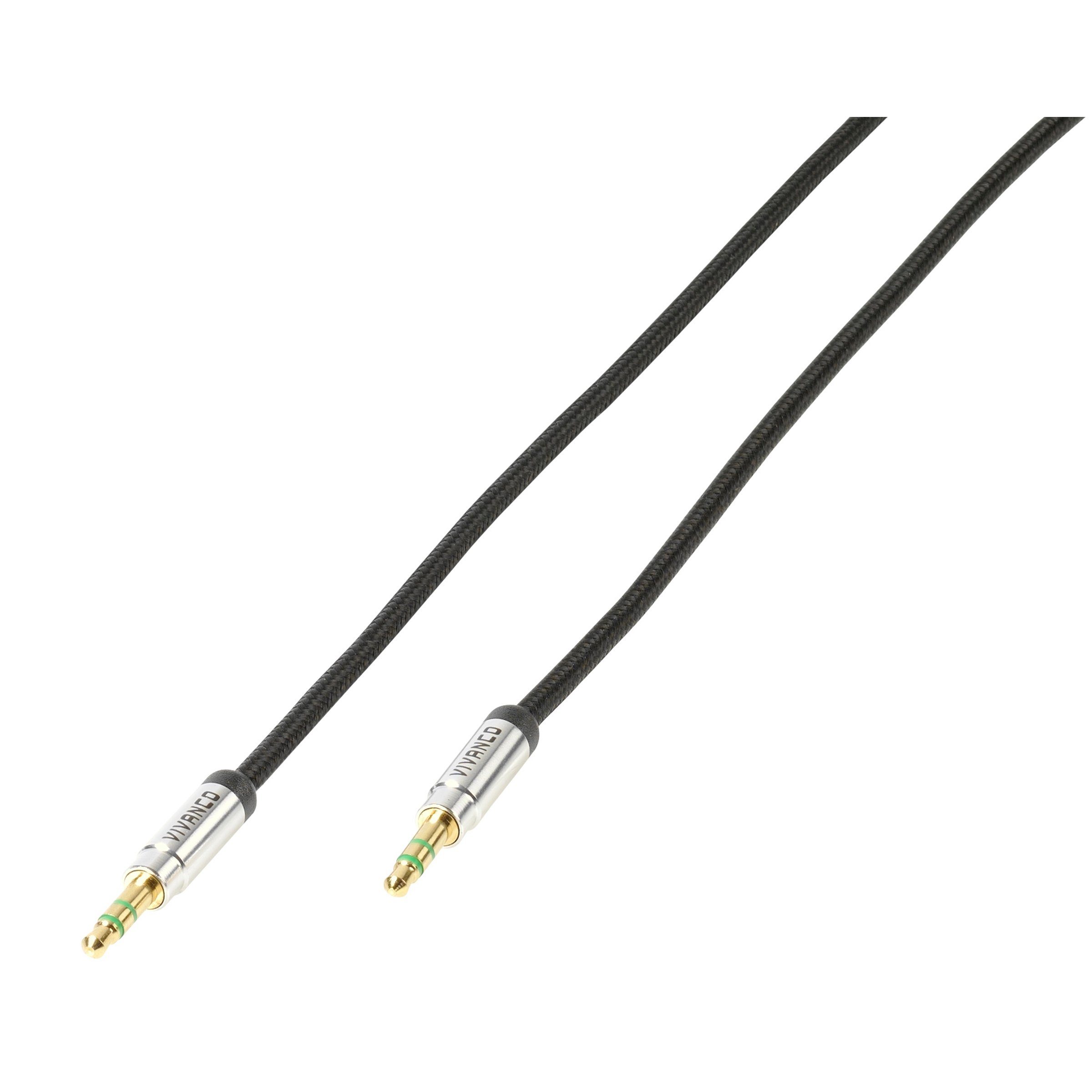 5m AUX Verlängerungskabel 3,5 Mm Stereo – Metallstecker, Schwarz, Für Smartphone, Lautsprecher & Mehr