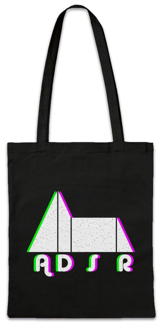 Beuteltasche Synthesizer ADSR Glitc Stofftasche Electro Techno LFO Musik Music DJ