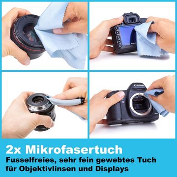 Lens-Aid Kamerazubehör-Set 8-in-1 Reinigungsset für Kamera und Objektiv (Flüssig-Reiniger, Blasebalg, Pinsel, Lens Cleaning Pen, Mikrofasertuch uvm) DSLR Lens-Aid Geschenk Fotograf, (Spar-Set, 43 tlg)