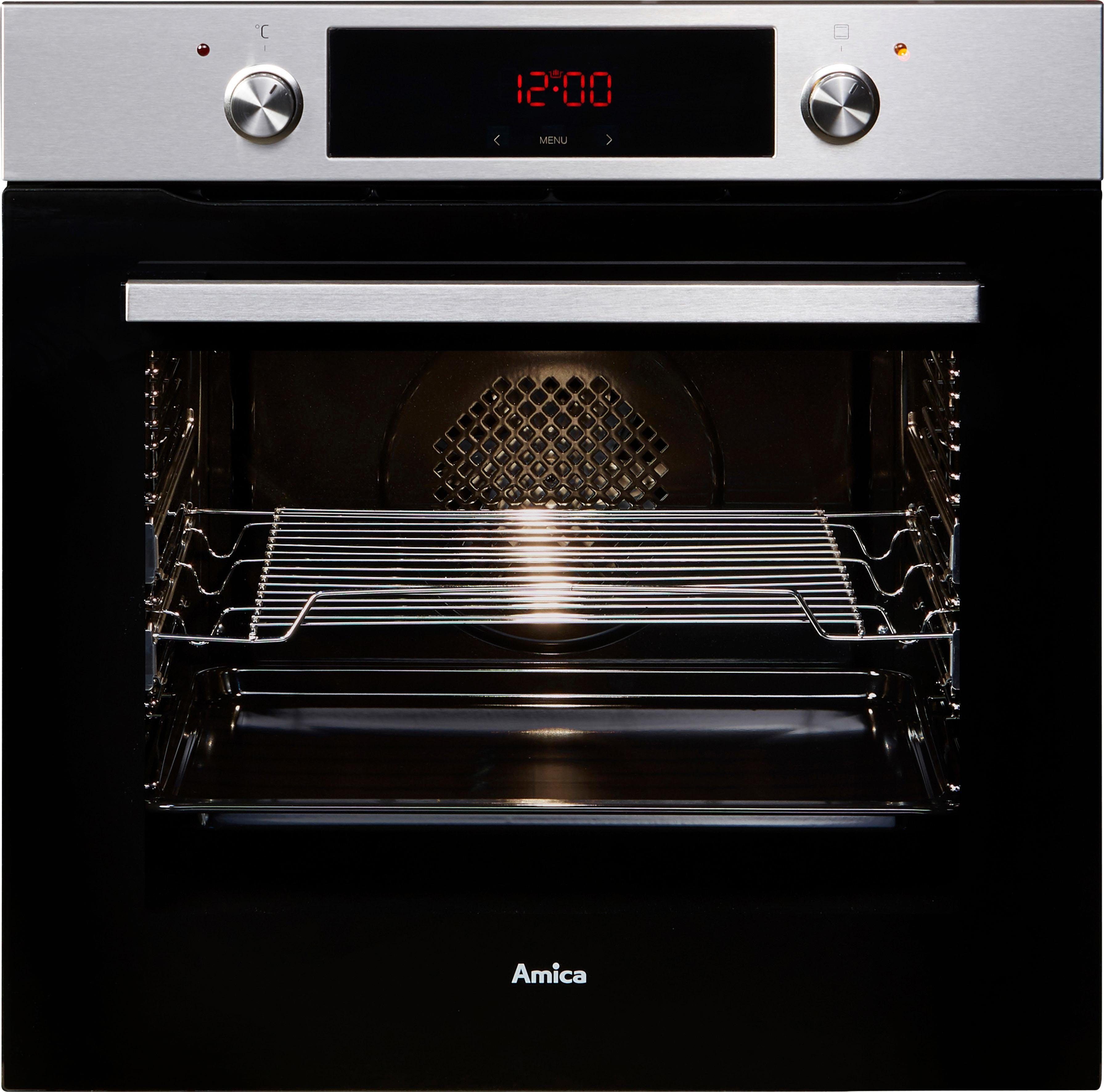 Amica Backofen-Set BOXC 954 000, mit 2-fach-Teleskopauszug, Simple Steam  Reinigungsfunktion, großer Timer, Heißluft und XXL Volumen mit 77 Liter,  Energieeffizienzklasse A (A+++ bis D)