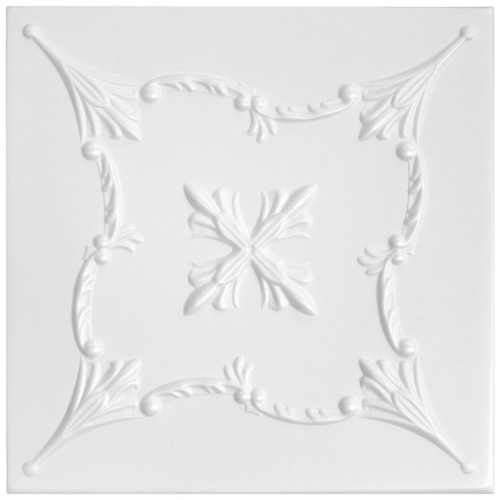 Hexim Wanddekoobjekt NR.72 Deckenplatten aus Styropor XPS - (2QM Sparpaket 50x50cm) weiße Deckenpaneele pflegeleicht & robust Styroporplatten Paneele Deckenverkleidung