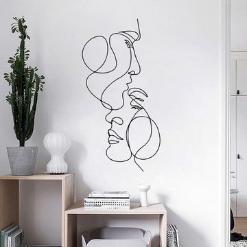AUKUU Wandtattoo 29x56cm Abstrakte Charakterlinie Wandaufkleber, Schlafzimmer Zimmer minimalistischer Stil Heimdekoration