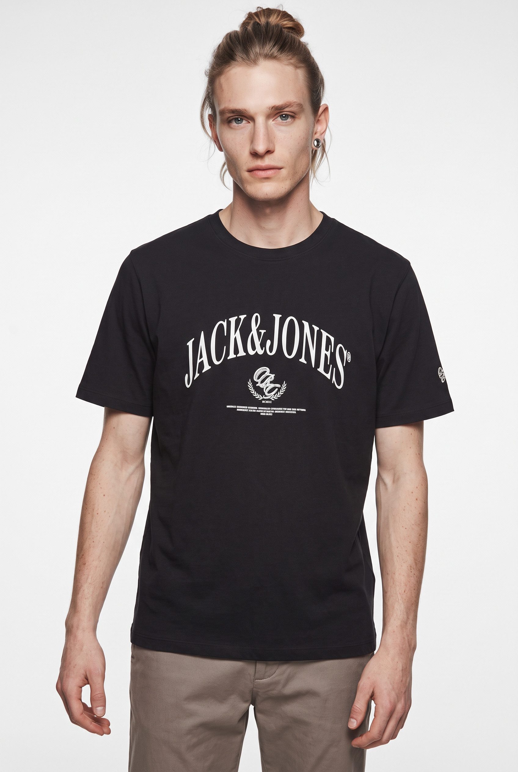 Jack & Jones Rundhalsshirt JORFREDERIKSBERG BOLD BRANDING TEE SS CN Baumwolle, regular fit