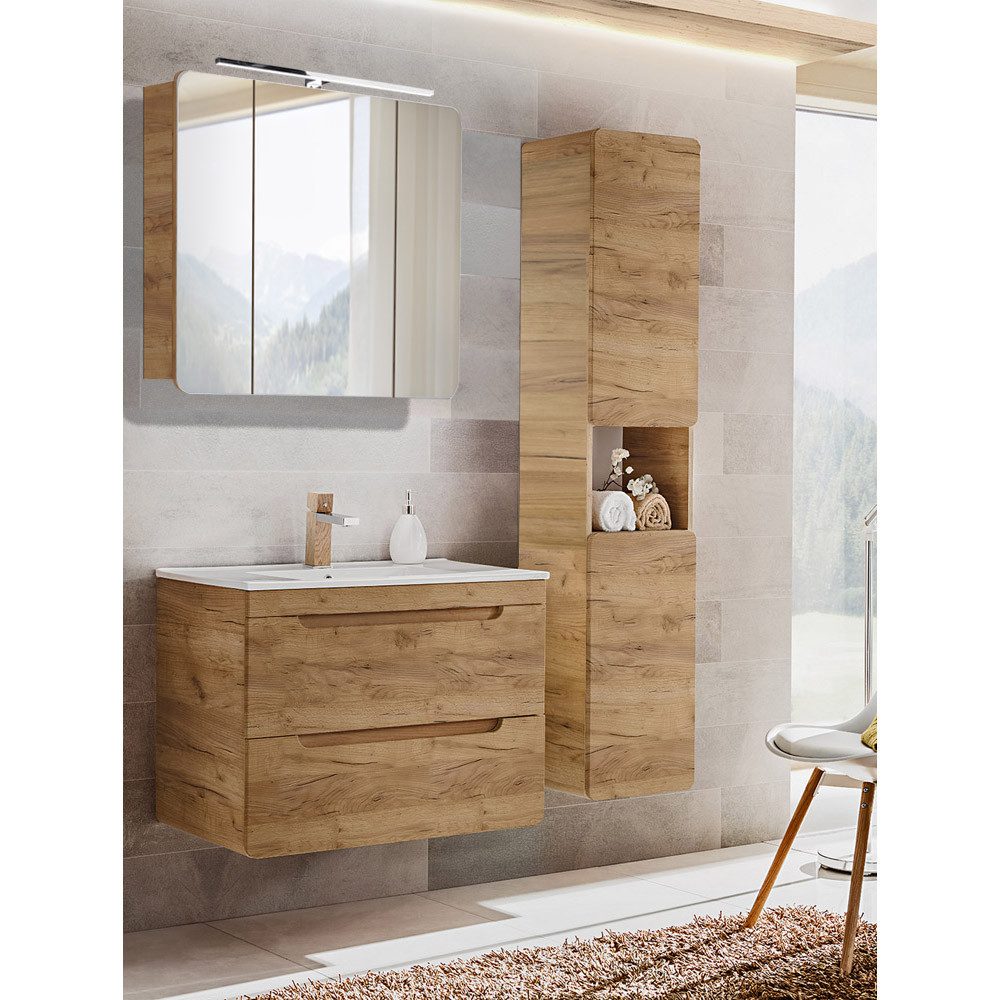 Lomadox Badmöbel-Set LUTON-56-CRAFT, (Spar-Set, 3-St), Badmöbel Set 3-teili günstig online kaufen