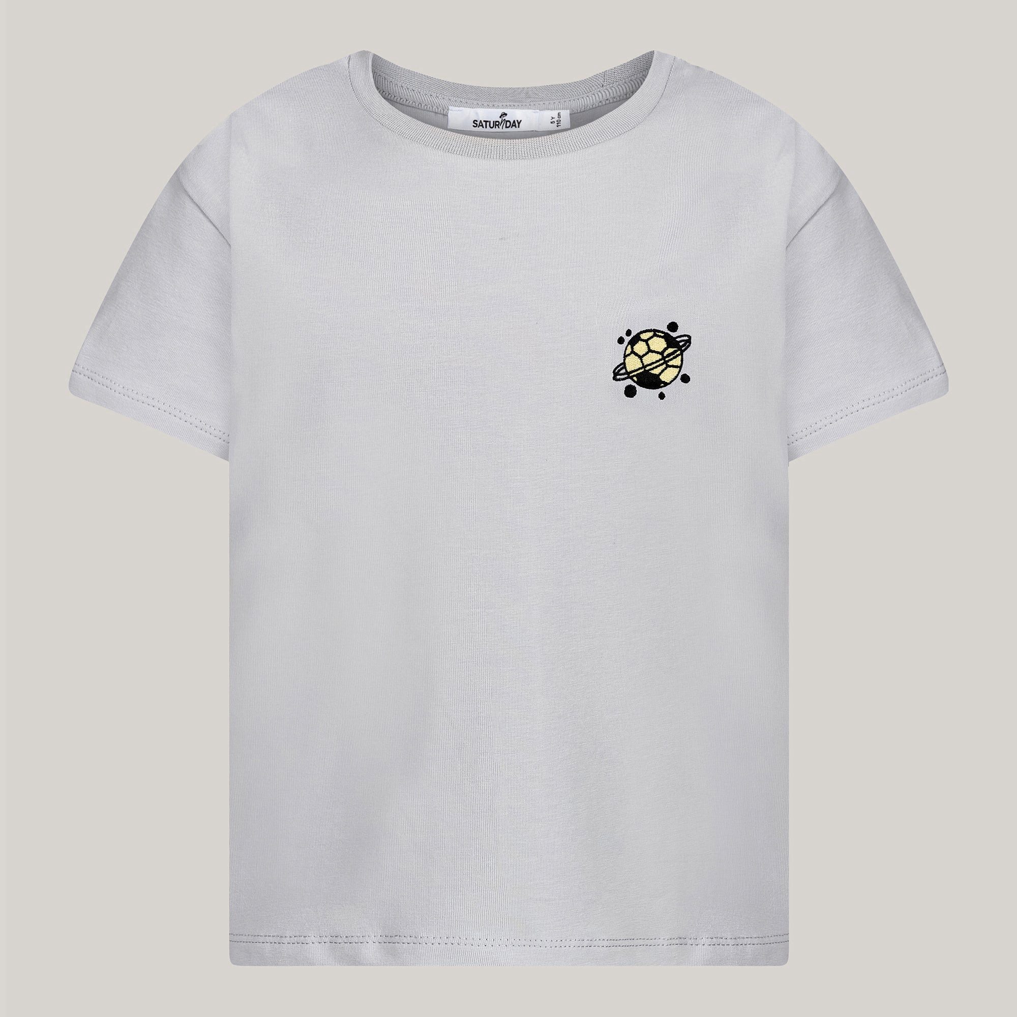 T-Shirt für Kinder aus Baumwolle mit Fußball-Stickerei