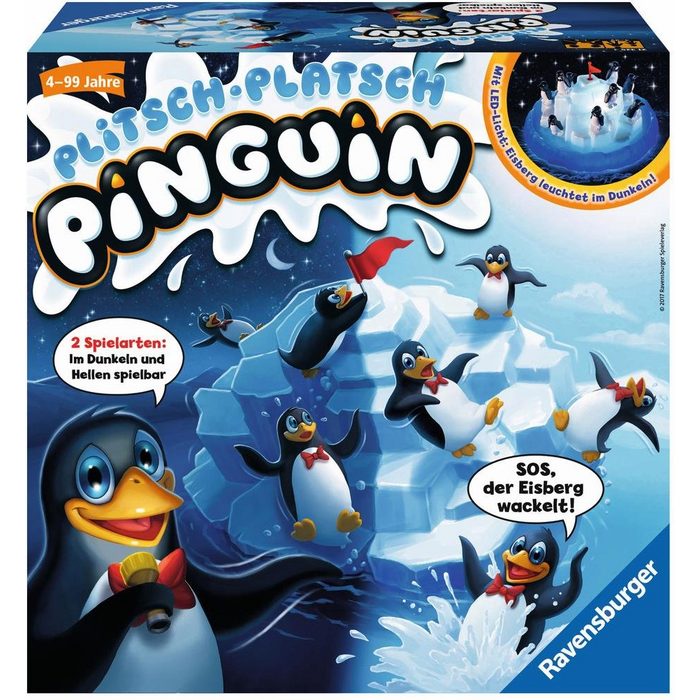 Ravensburger Spiel Plitsch Platsch Pinguin Made in Germany FSC® - schützt Wald - weltweit