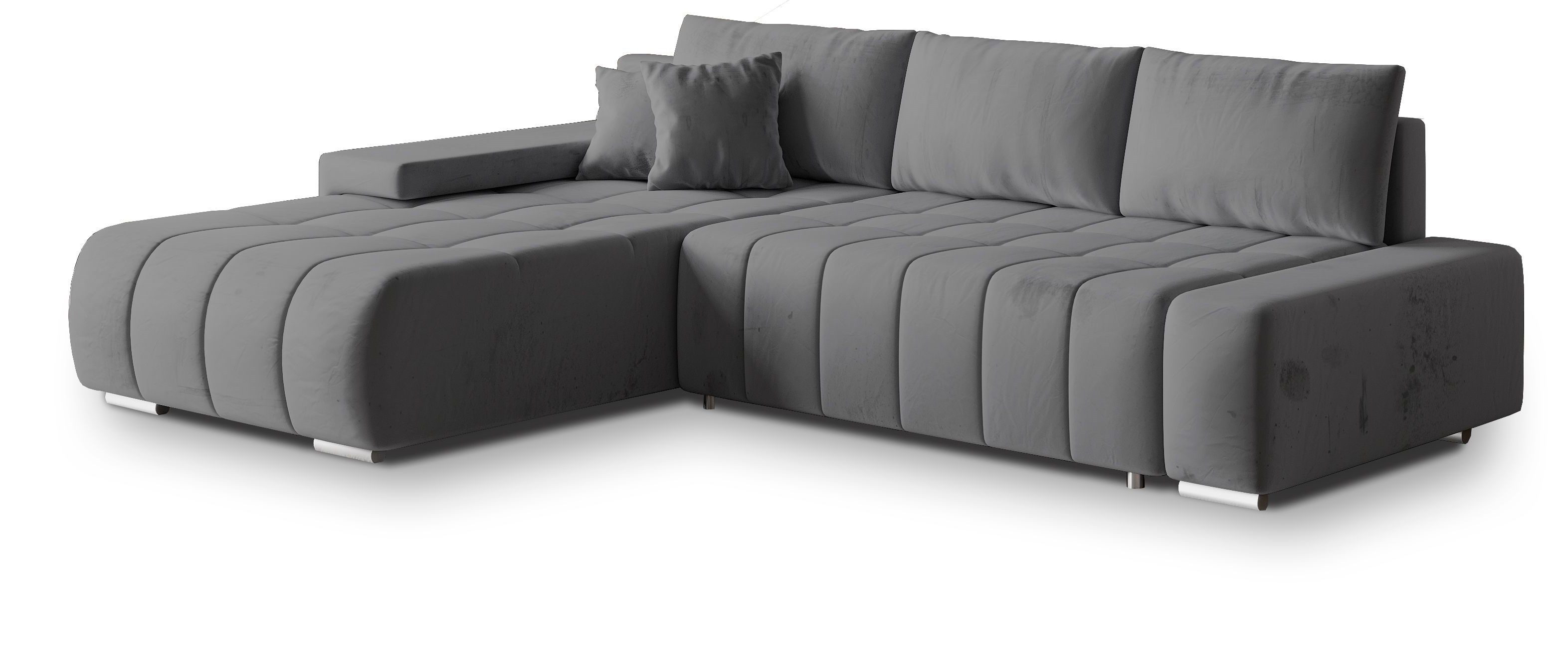 Masseno Ecksofa ALESE mit Schlaffunktion L-Form, Sofa mit Bettkasten günstig online kaufen