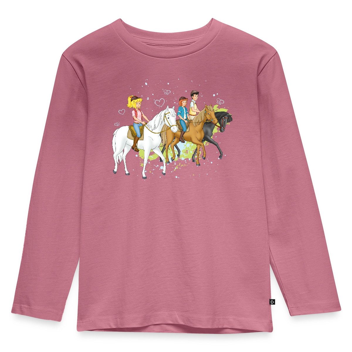 Spreadshirt T-Shirt Bibi Und Tina Ausritt Mit Alexander Falkenstein Kinder Premium Langarm (1-tlg)