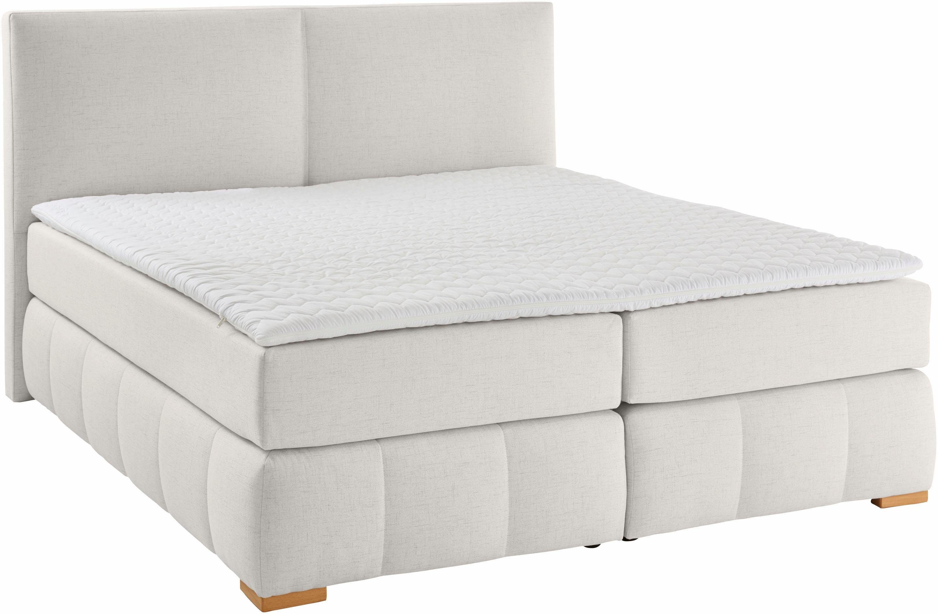 Home affaire Boxspringbett Wehma, inkl. Topper in 3 verschiedenen Matratzen, auch in Samtstoff