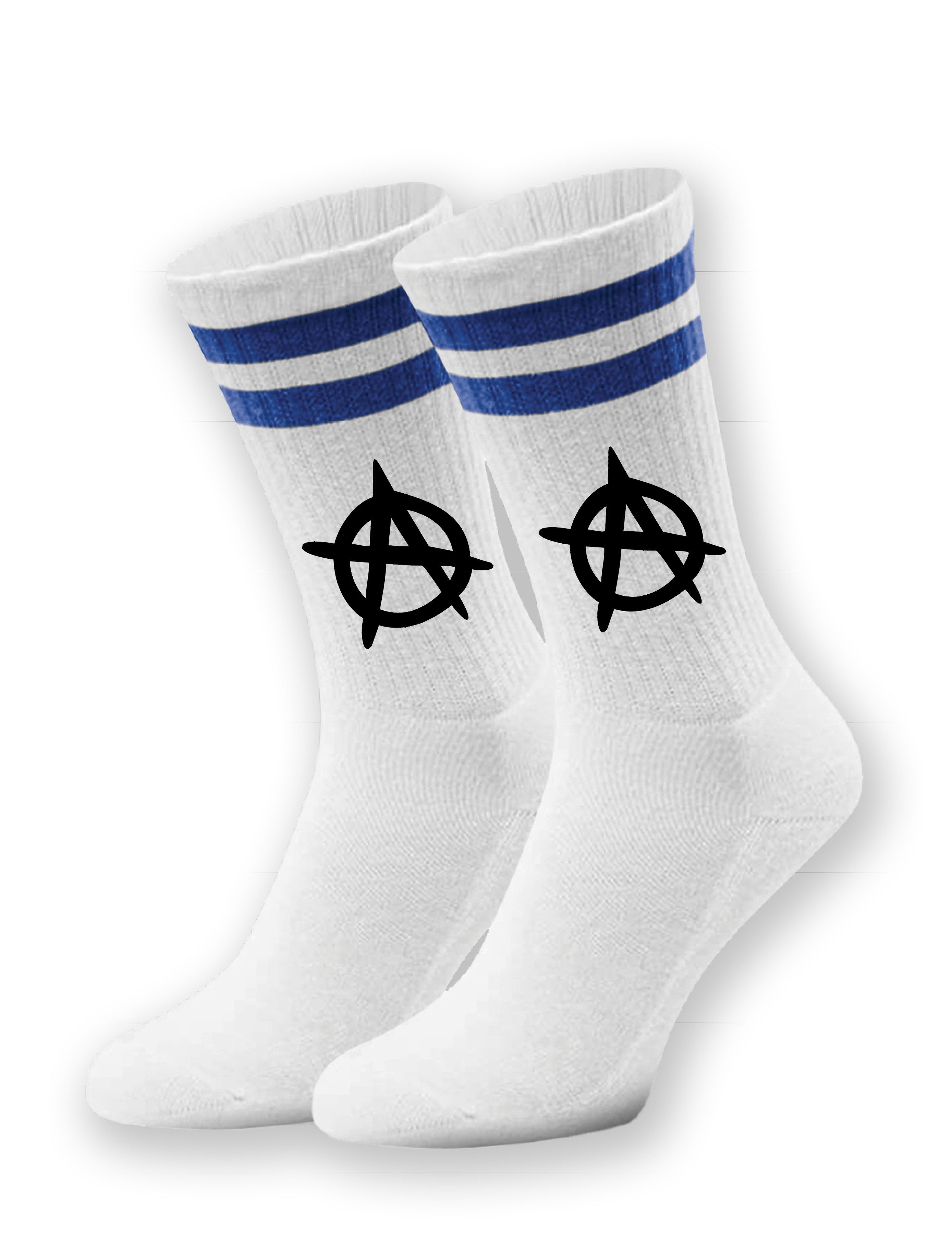 Tennissocken Unisex Socken "Anarchy" Aufdruck lustig Geschenk Statement