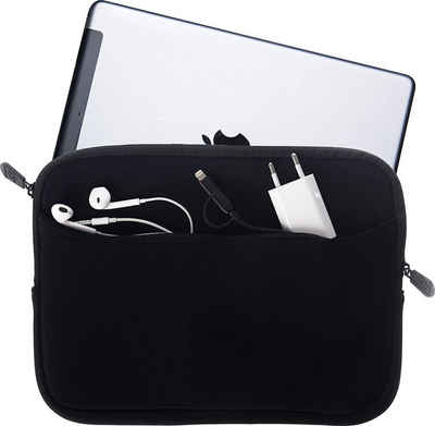 honju Tablet-Mappe Darkroom 10" - 11", Neopren, Große Außentasche mit Reißverschluss und weichem Innenfutter