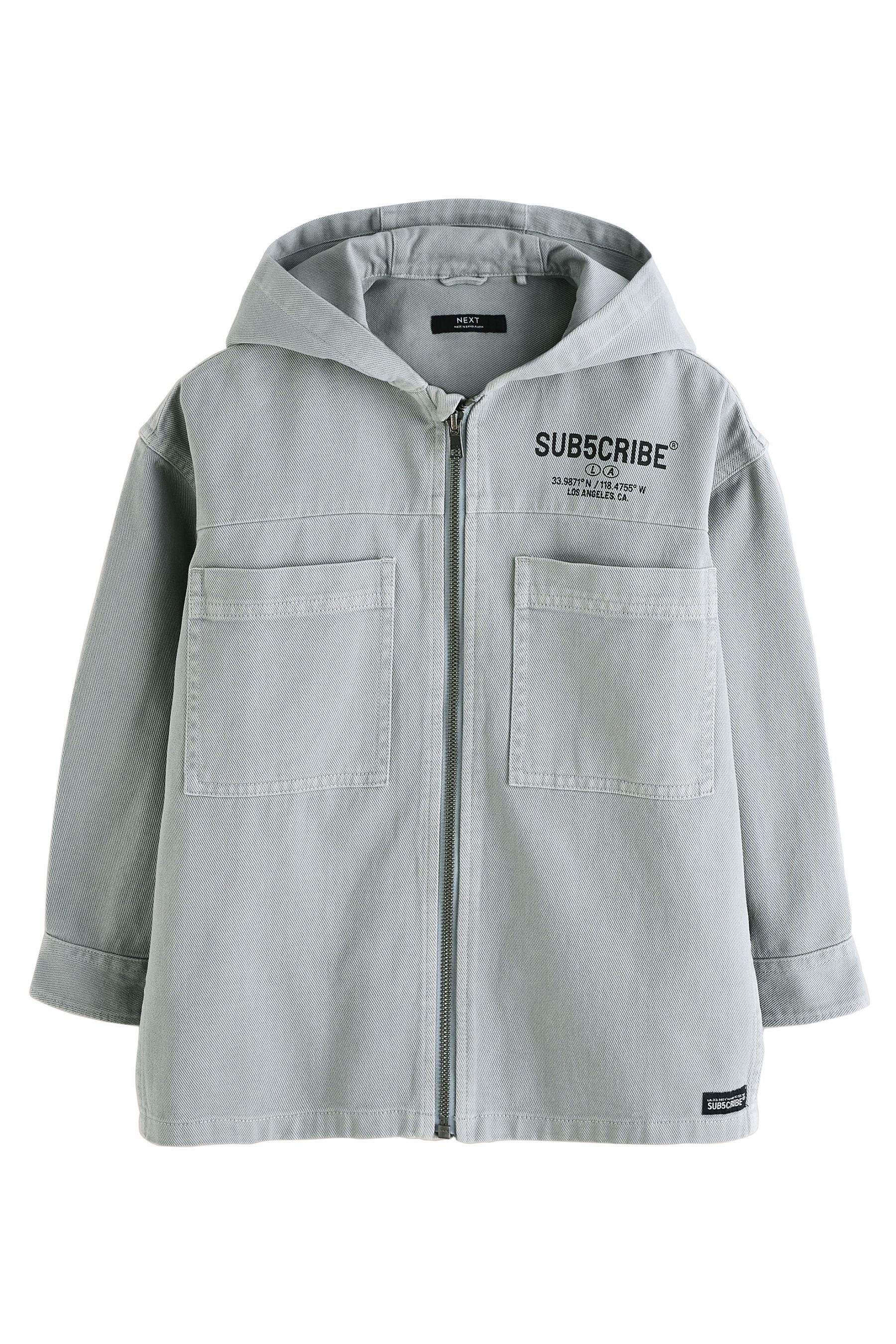 Jeanshemd Leichte Hemdjacke Kapuzenjacke aus 100 % Baumwolle