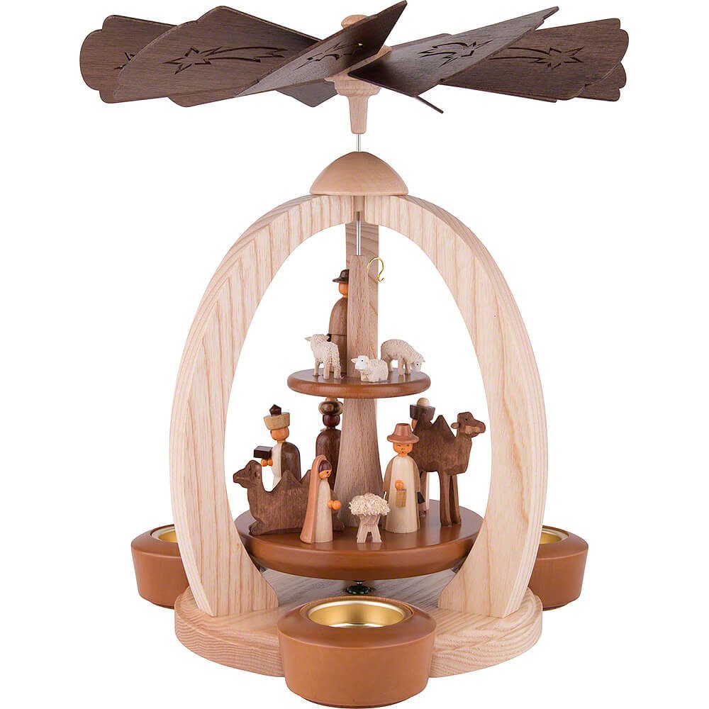 Erzgebirge-Palast Weihnachtspyramide 2-stöckige Pyramide Christi Geburt - Exklusiv (30cm) von Erzgebirge-Pa