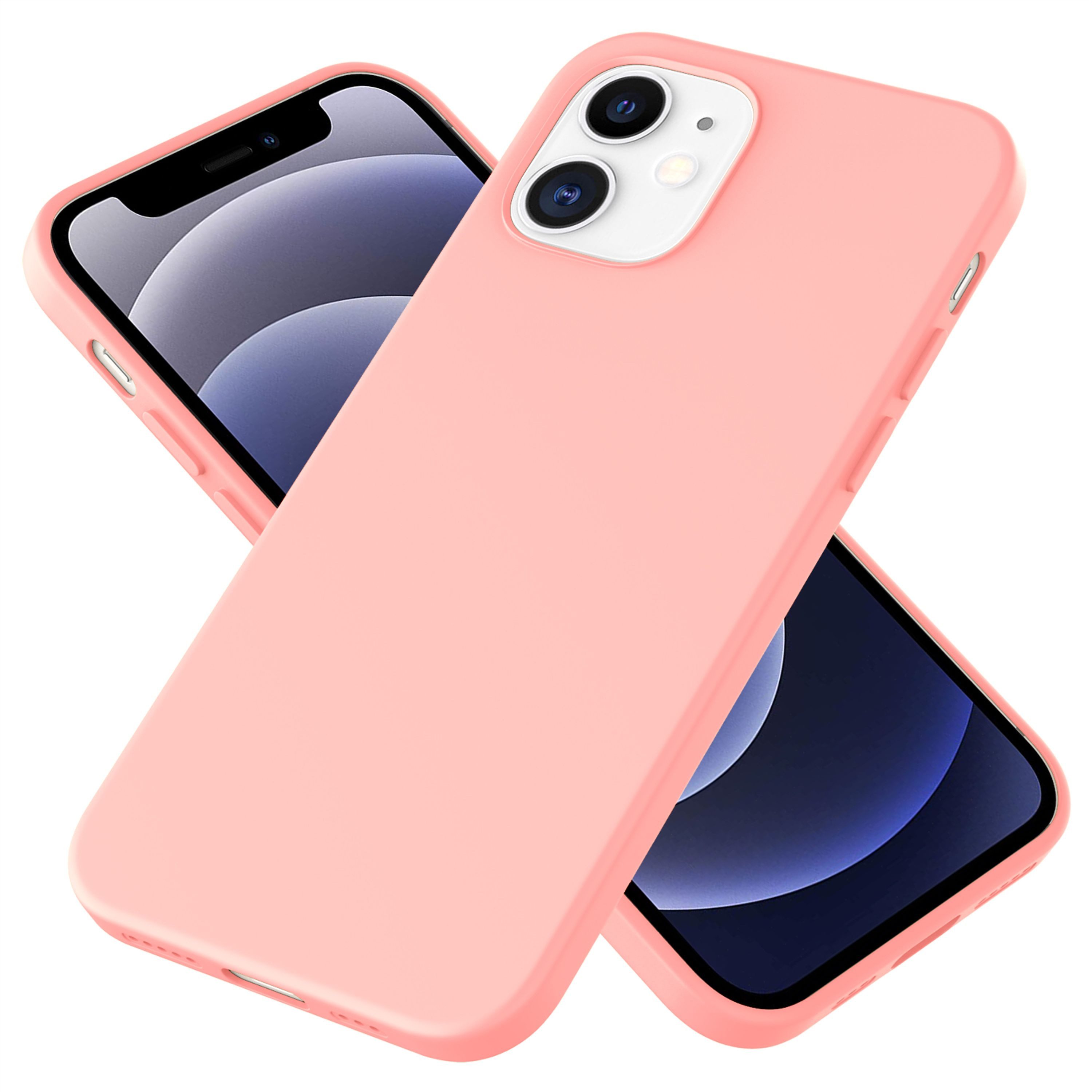 Nalia Smartphone-Hülle Apple iPhone 12 Mini 13,7 cm (5,4 Zoll), Silikon Hülle mit stabilem Kern / Schmutzresistent / Innen Mikrofliess