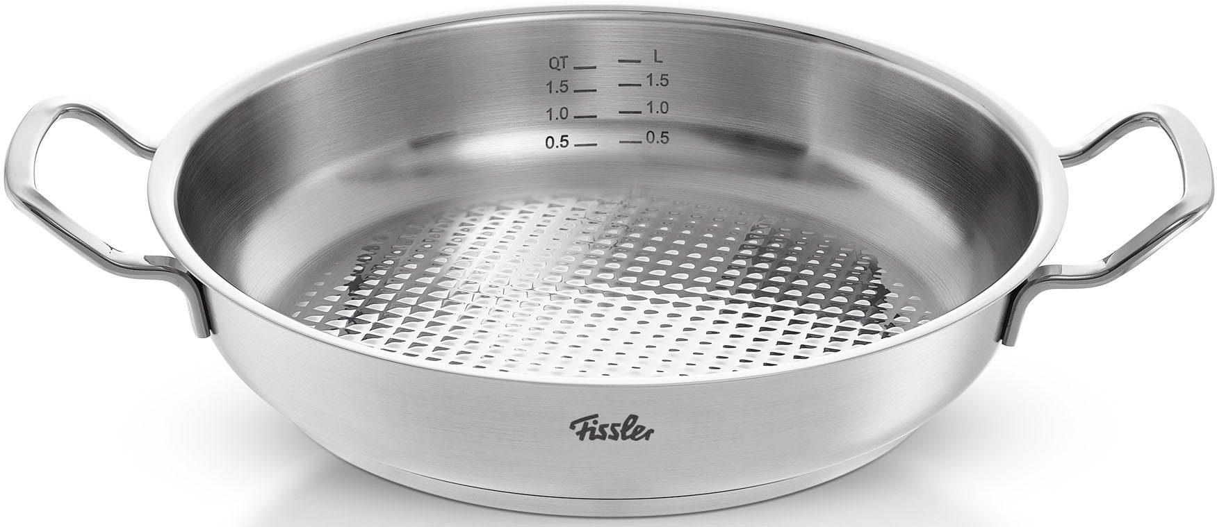 Fissler Servierpfanne ORIGINAL-PROFI COLLECTION®, Edelstahl 18/10 (1-tlg), mit breitem Schüttrand, Kaltmetallgriffen. Made in Germany