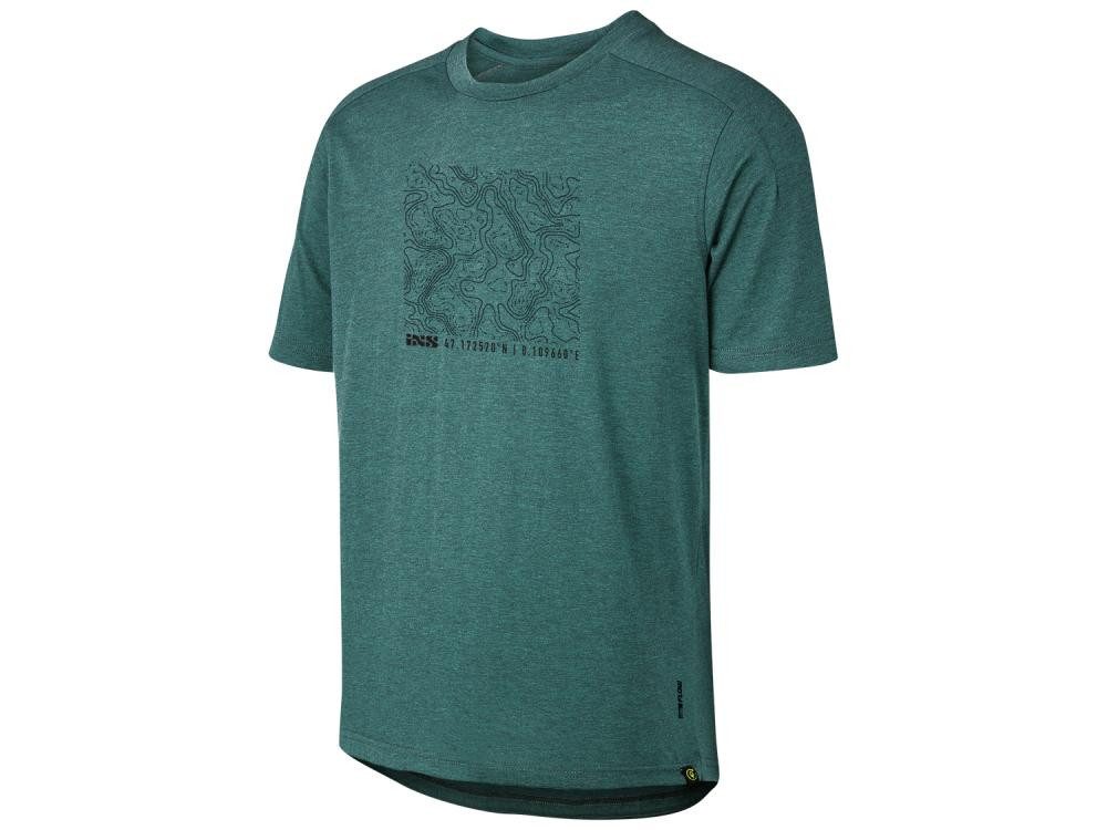 Funktionsshirt iXS Flow Contour Tech Tee Short Sleeve Everglade S