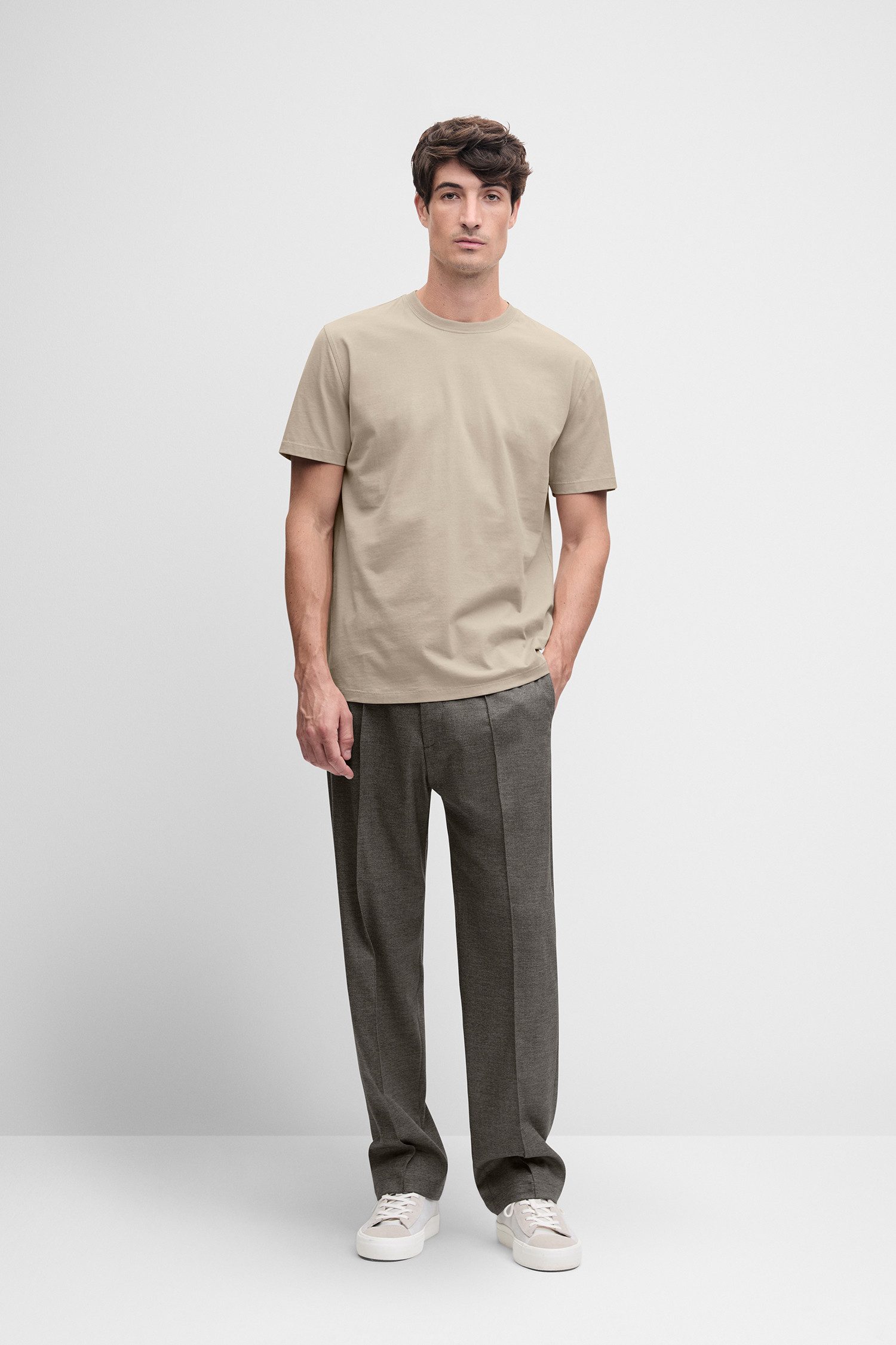 Cinque T-Shirt CIDANI Rundhalsausschnitt, Slim Fit, reine Baumwolle