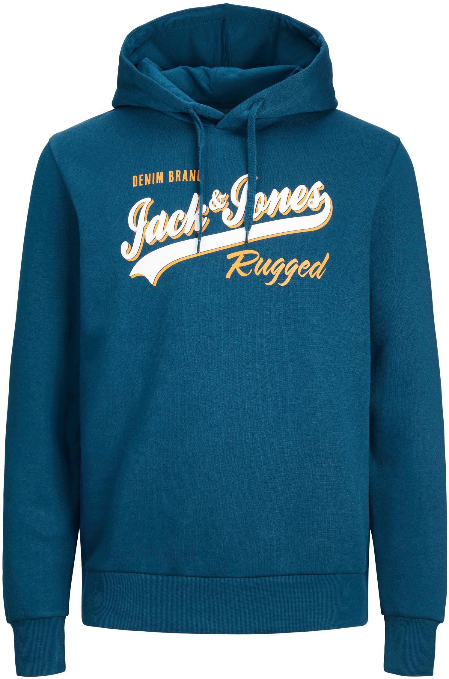 Jack & COL Blue NOOS JJELOGO HOOD Kapuzensweatshirt Jones 23/24 Sailor SWEAT 2