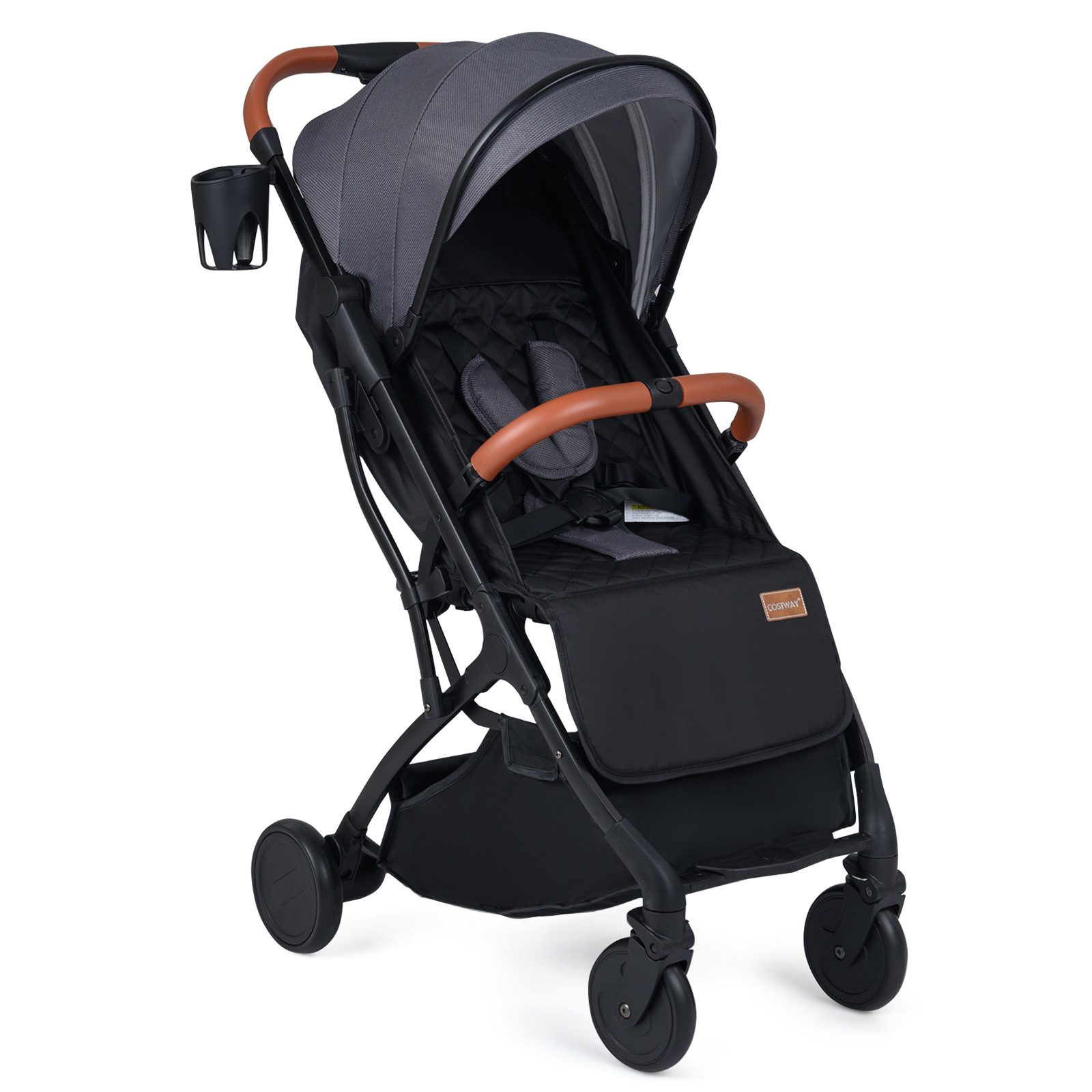 COSTWAY Kinder-Buggy, (1-tlg), Kinderwagen, Reisebuggy mit Regenschutz, klappbar