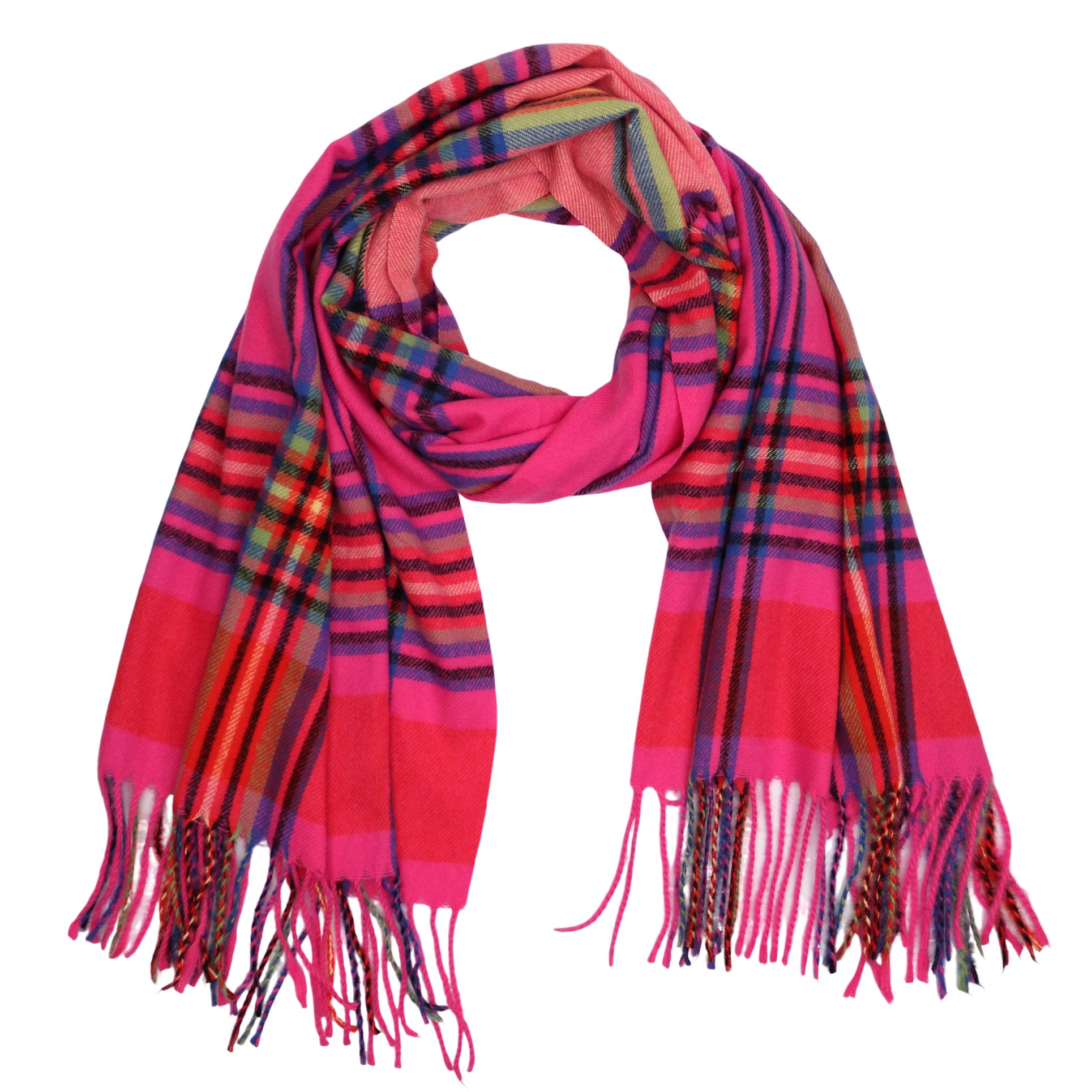MIRROSI Modeschal weicher und warmer Schal Karo Kariert mit Fransen, 70 x18 günstig online kaufen