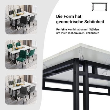 MODFU Essgruppe Esstisch mit 4 Stühlen, (5-tlg., Die Länge und Breite des Esstisches betragen 140 x 80 cm), Moderne Küche Esstisch Set