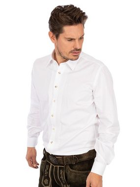 Almsach Trachtenhemd Hemd Liegenkragen LF182 weiß (Slim Fit)