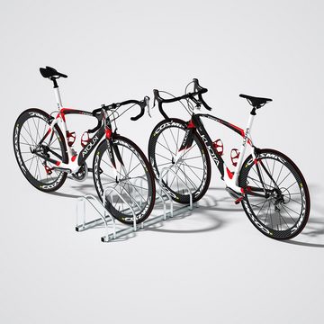 monzana Fahrradständer, für 4 Fahrräder 35-60 mm Reifenbreite Mehrfachständer Aufstellständer Radständer Bodenständer