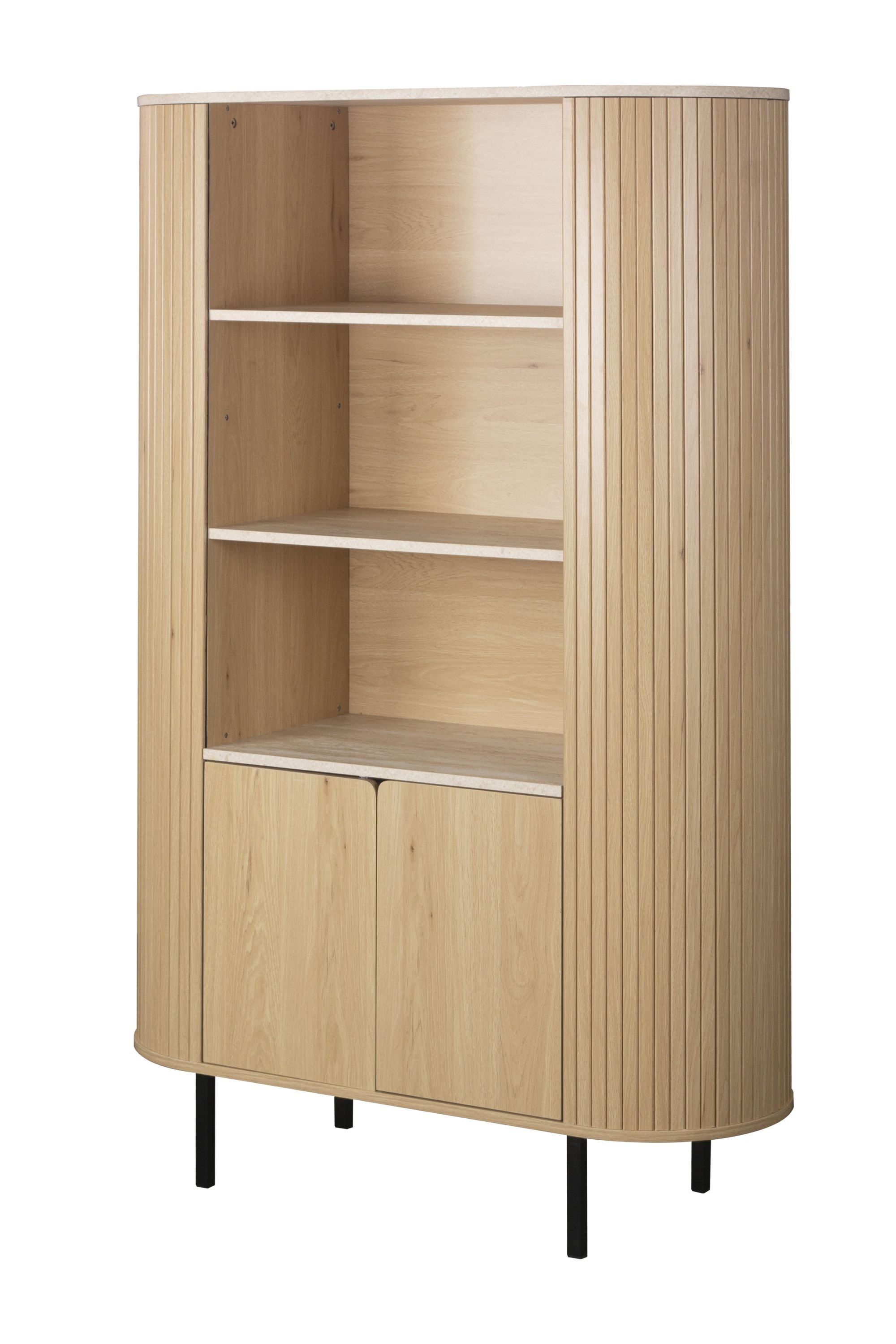 Finori Highboard, in Dekor Travertin / Dekor Eiche B/H/T: 100x160x40 cm