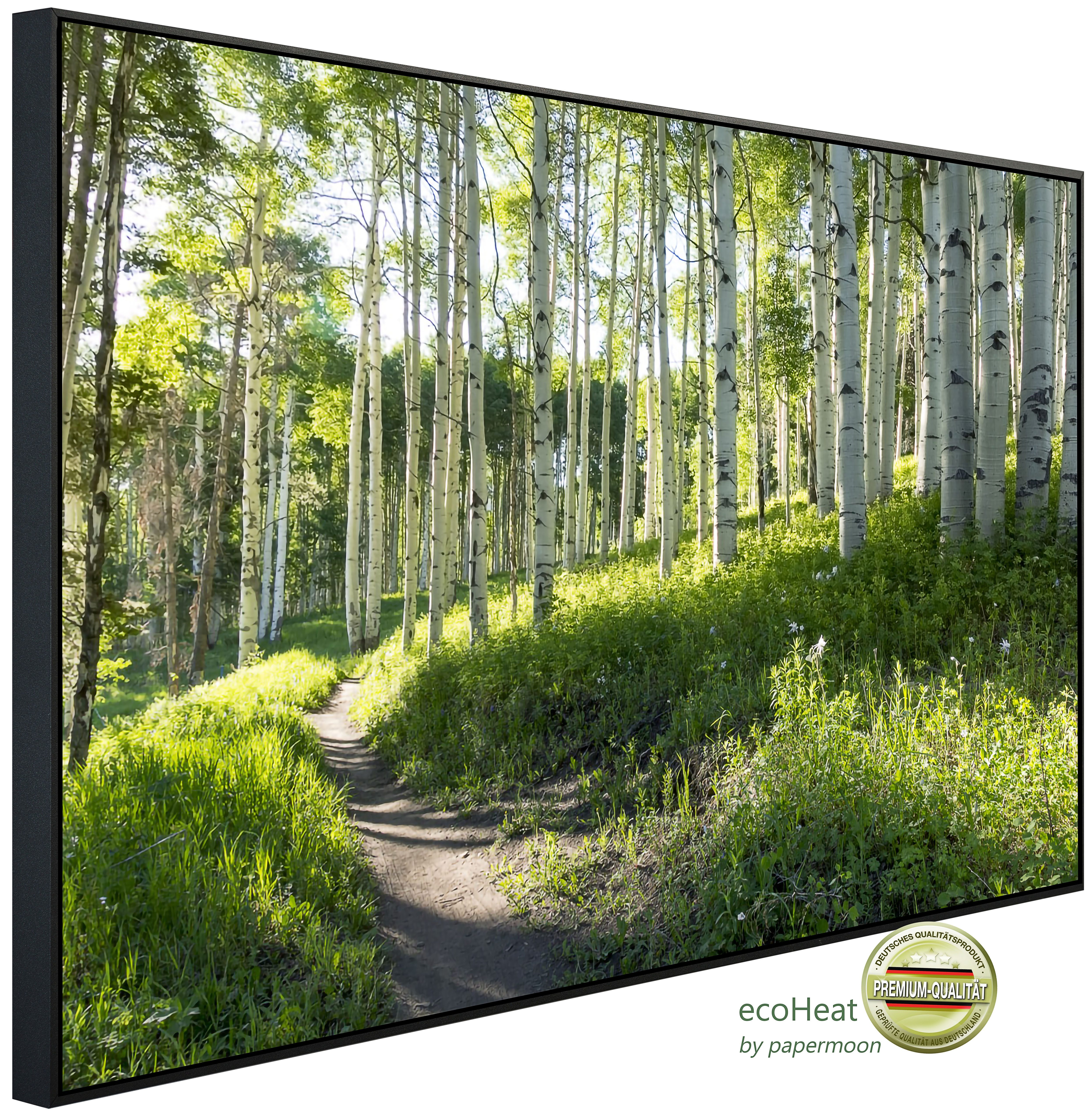 Papermoon Infrarotheizung INFRAROT-BILD-HEIZUNG, Birkenwanderweg, TÜV-Rheinland/GS zertifiziert, angenehme Strahlungswärme