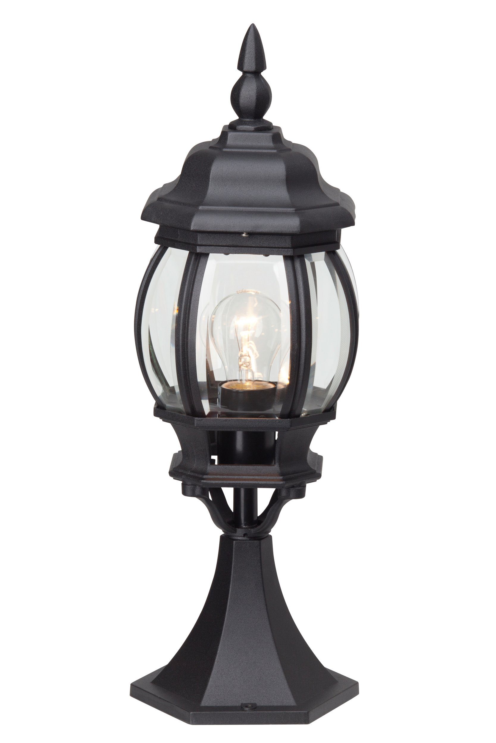 Lightbox Außen-Stehlampe, ohne Leuchtmittel, Außen Sockellampe, E27, IP23, schwarz Ø Höhe, 50 max. 18 W, cm 60 cm