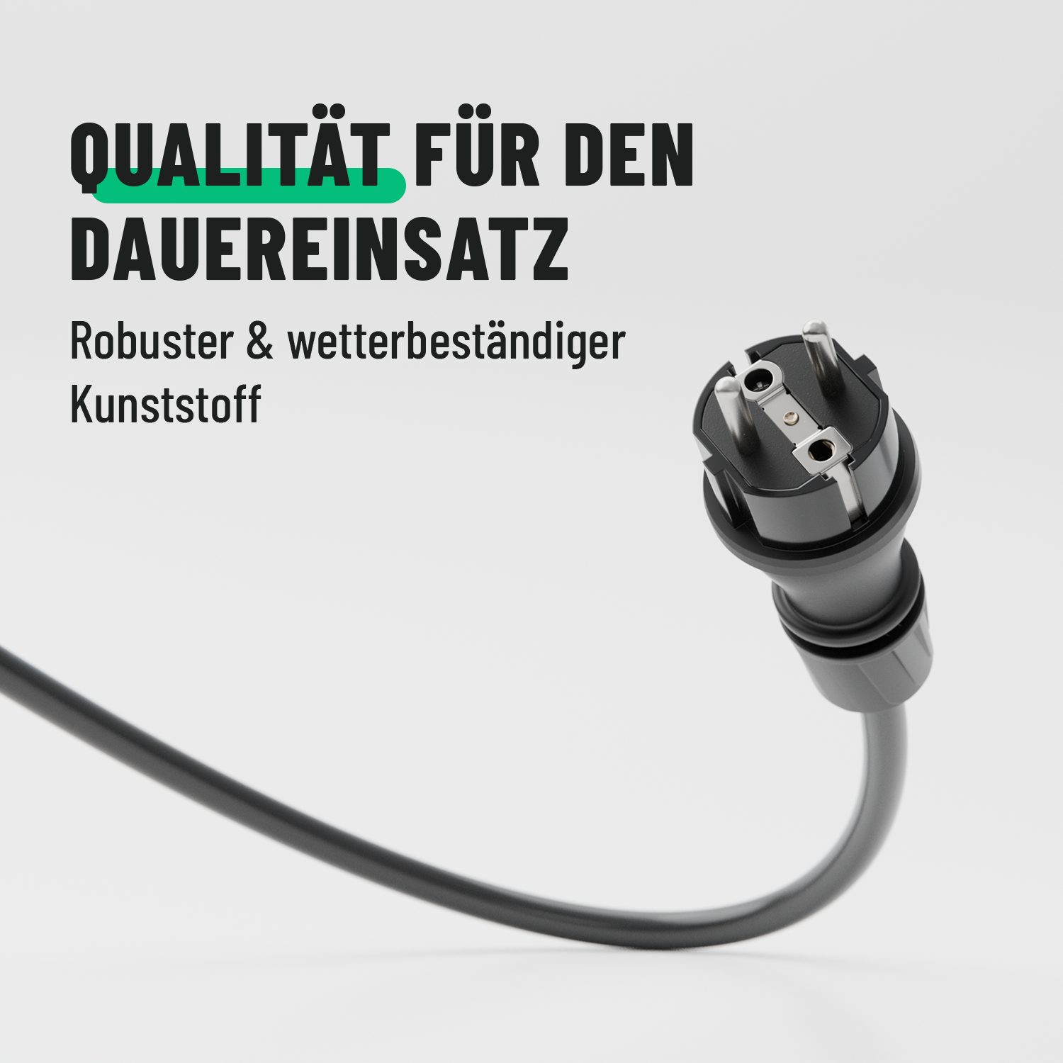greate. Schuko-Stecker 3x 230V Schuko Stecker wasserdicht IP54 Schukostecker Außenbereich, (3-St)