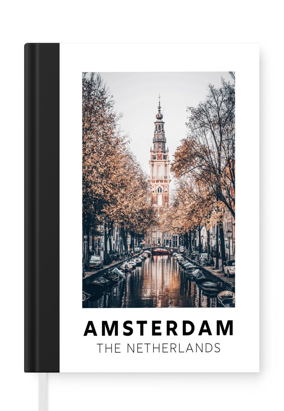 A5, - Seiten, Notizbuch - Amsterdam Tagebuch, MuchoWow Wasser, Haushaltsbuch Notizheft, 98 Merkzettel, Journal, Niederlande
