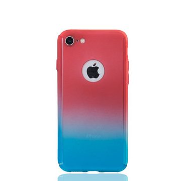 König Design Handyhülle Apple iPhone 8, Apple iPhone 8 Handyhülle 360 Grad Schutz Full Cover Mehrfarbig