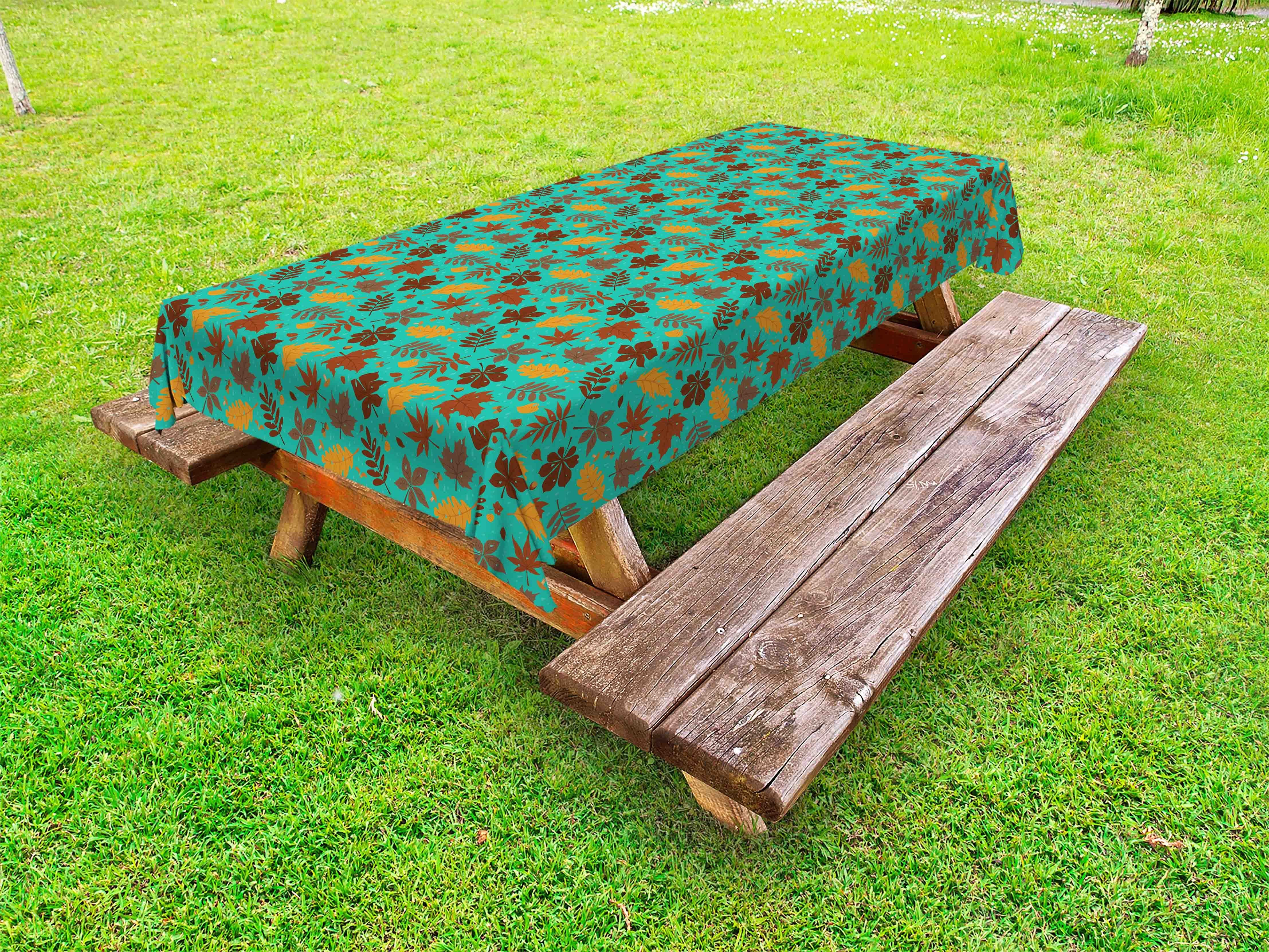 Tone Kunstwerk Picknick-Tischdecke, waschbare Tischdecke Herbst dekorative Blätter Natürliche Abakuhaus