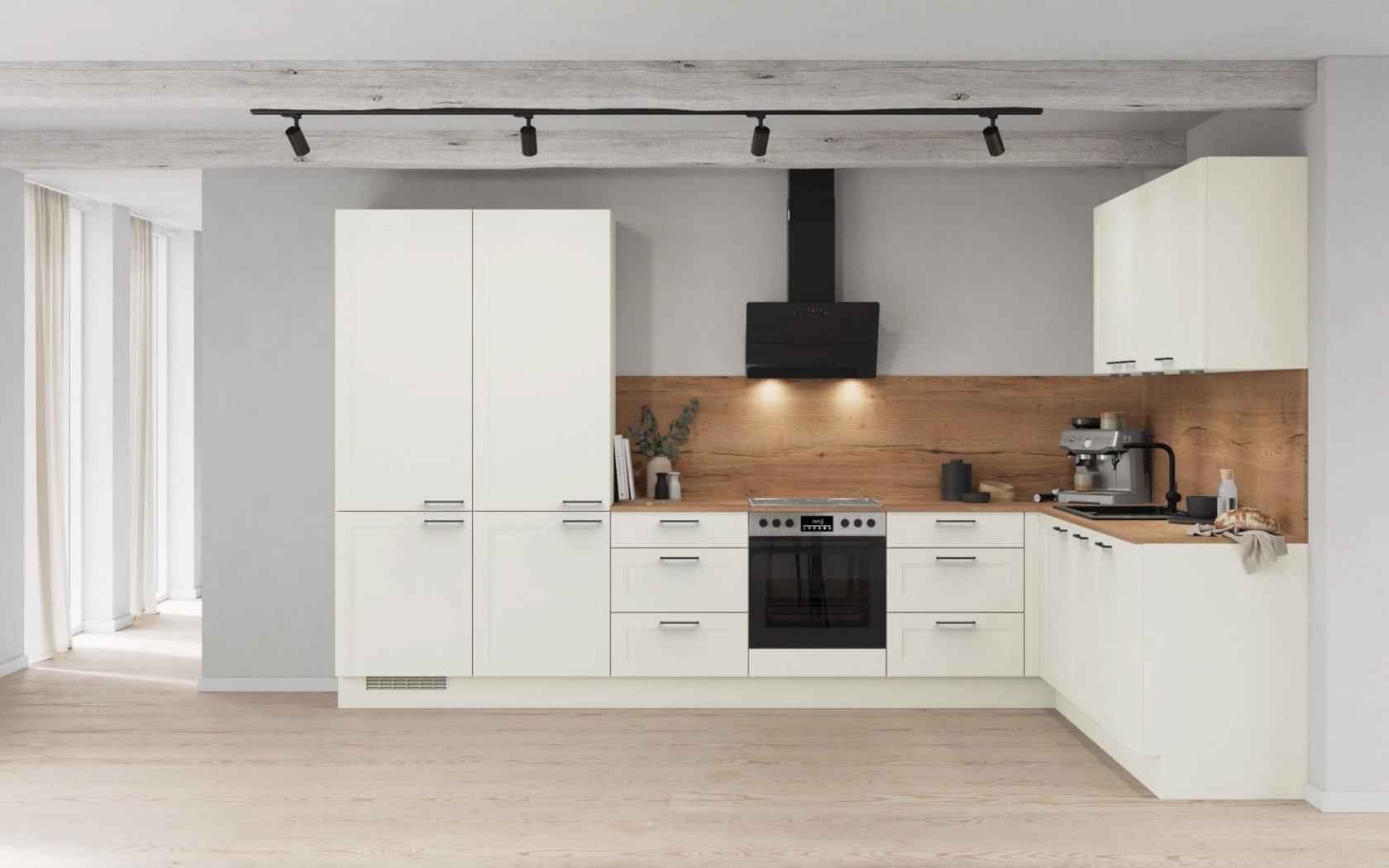 nobilia® Winkelküche Bergen, individuell anpassbar, gratis Küchenplanung mit Profis, (Breite 613.2 cm), vormontiert, wahlw. mit E-Geräten, inkl. Lieferung