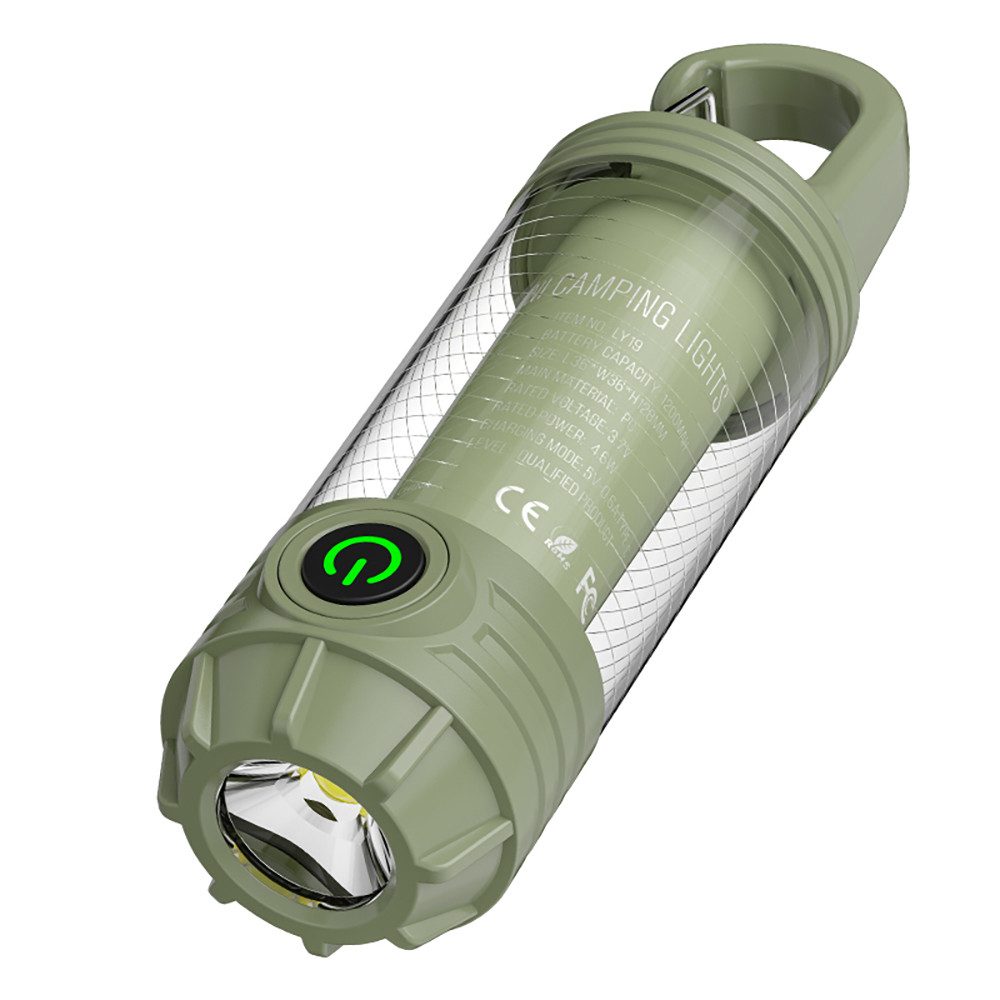 Tekoo LED Gartenleuchte LED Campinglampe Taschenlampe Akku USB-C Outdoor Leuchte mit Rotlicht, LED fest integriert, Warmgelb, Kaltweiß, Rot, 360° Rundumbeleuchtung, XTE-Leuchtmittel, SOS-Blinkfunktion