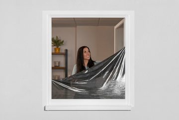 SCHELLENBERG Fliegengitter-Gewebe Reflection 50720, reflektierend, für Fenster, mit Sonnenschutz, 130x150 cm, anthrazit