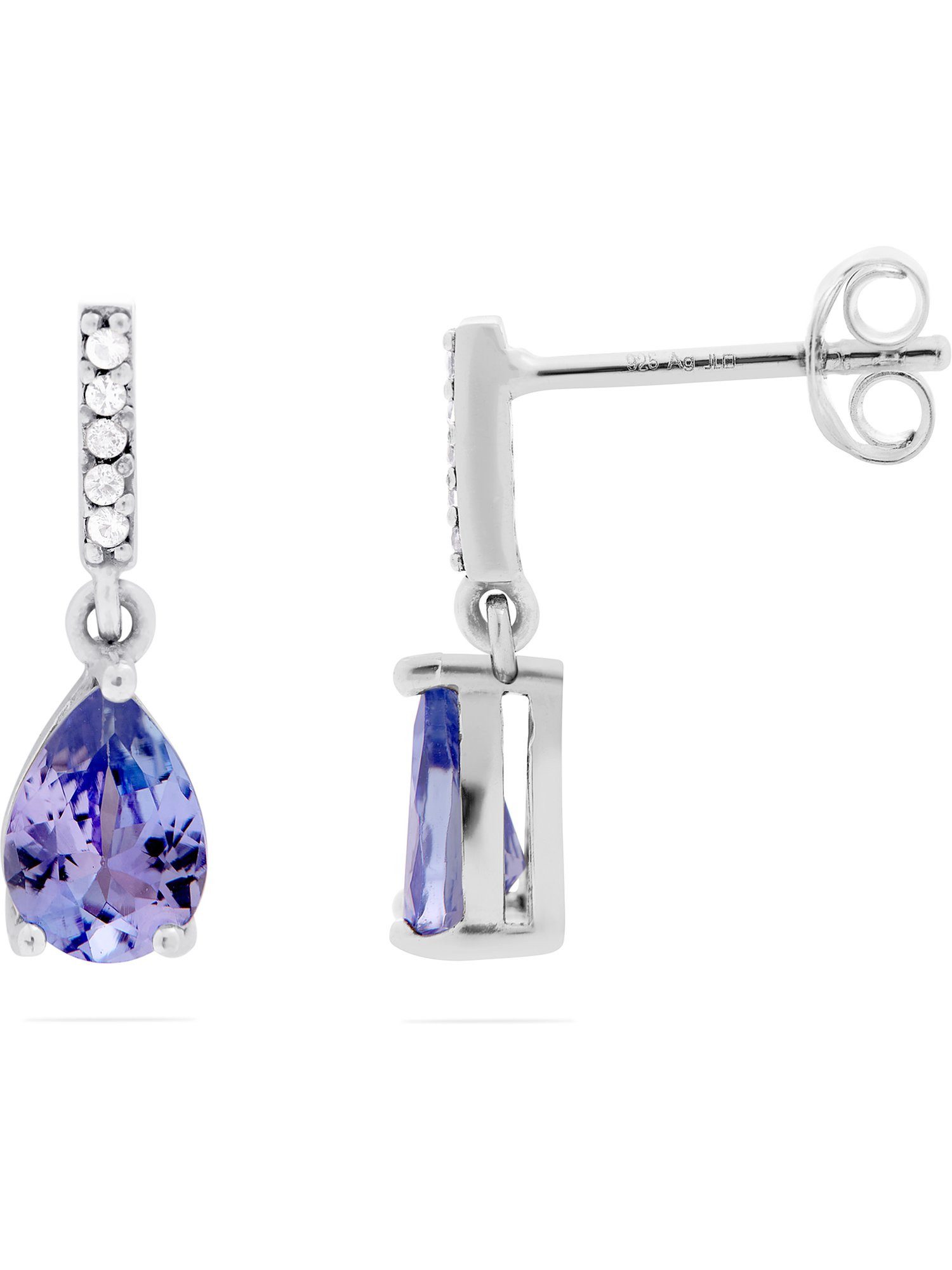 FAVS Paar Ohrhänger FAVS Damen-Ohrhänger 925er Silber 10 Zirkon