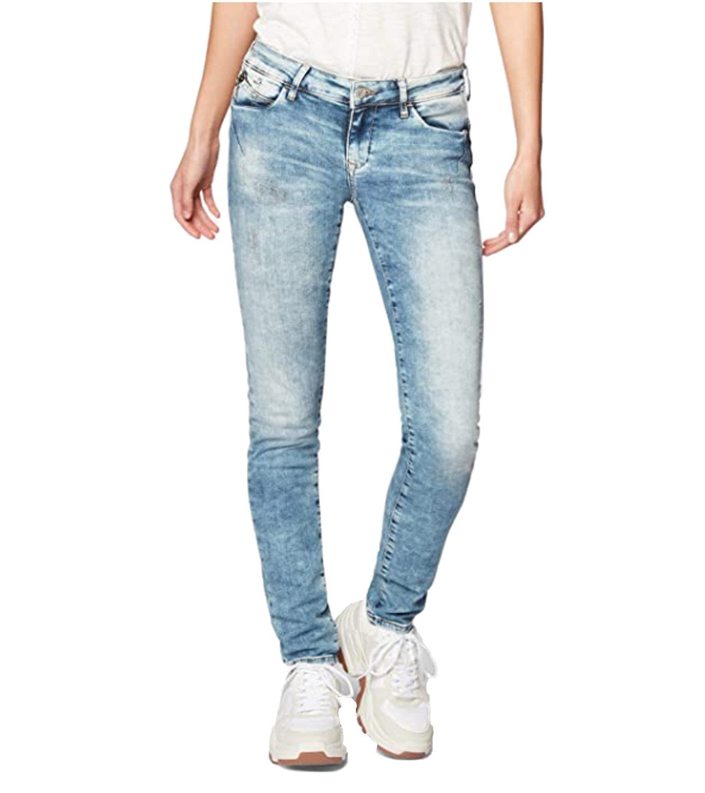 Mavi Regular-fit-Jeans »mavi Serena Super Skinny Jeans enganliegende Damen  Hose in Used-Optik Freizeit-Hose Blau«