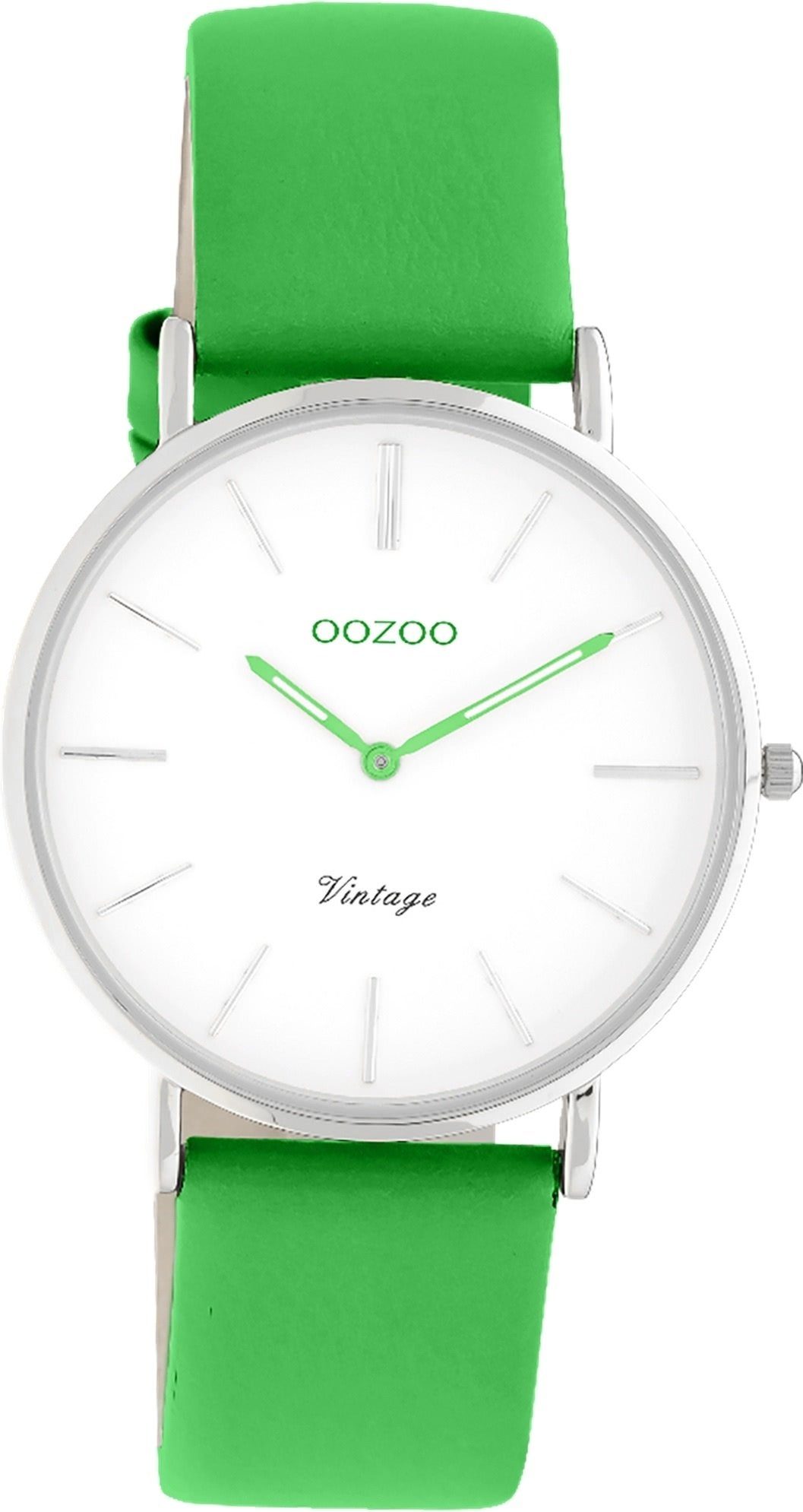 OOZOO Quarzuhr Oozoo Damen Armbanduhr Vintage Series, Damenuhr rund, mittel  (ca. 36mm) Lederarmband, Fashion-Style, Gehäuse-Durchmesser 36 mm (ohne  Krone)