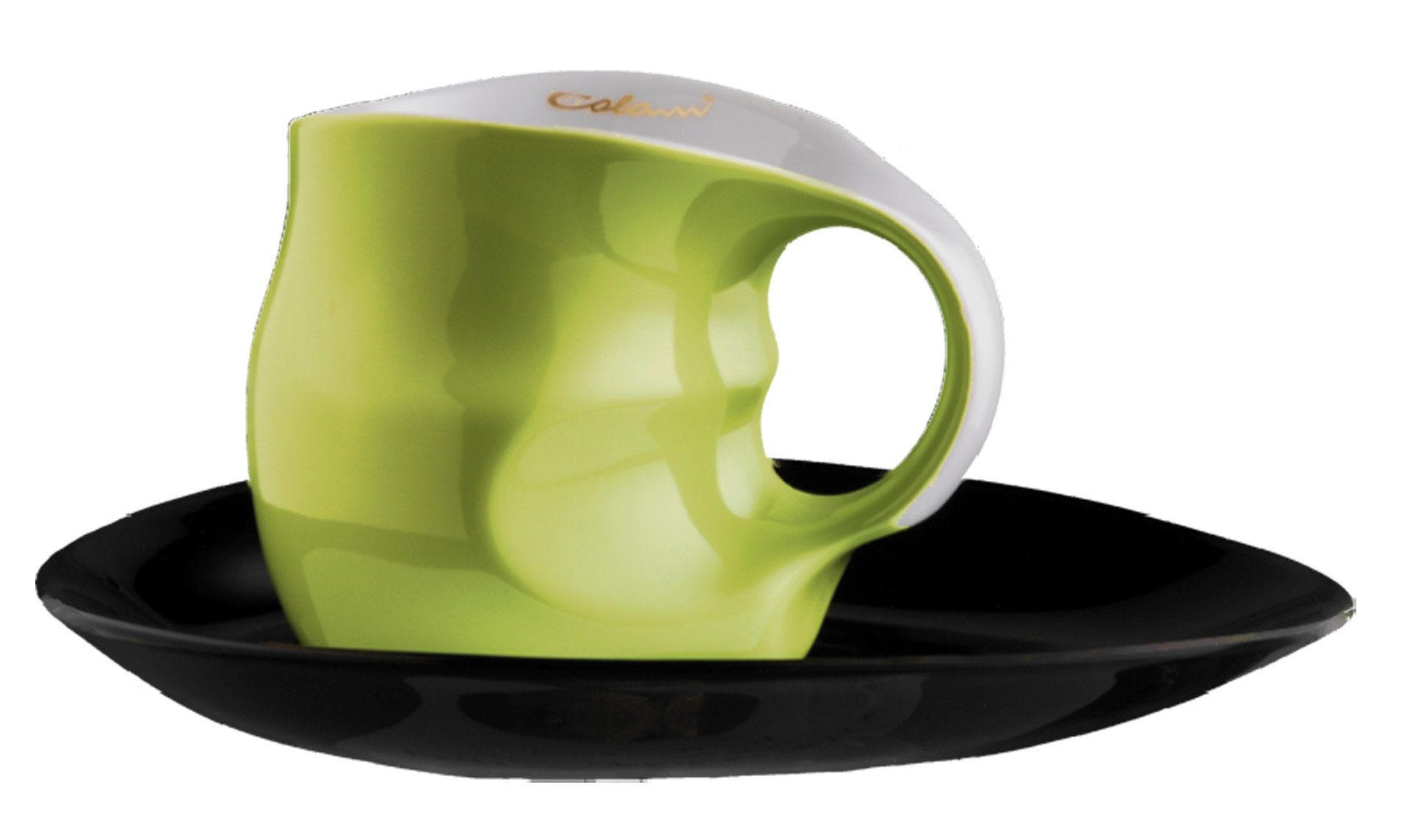 Colani Tasse Colani Kaffeetasse / Cappuccinotasse mit Untertasse ab OvO 200ml, 2-tlg., Porzellan, 2-teilig im Geschenkkarton