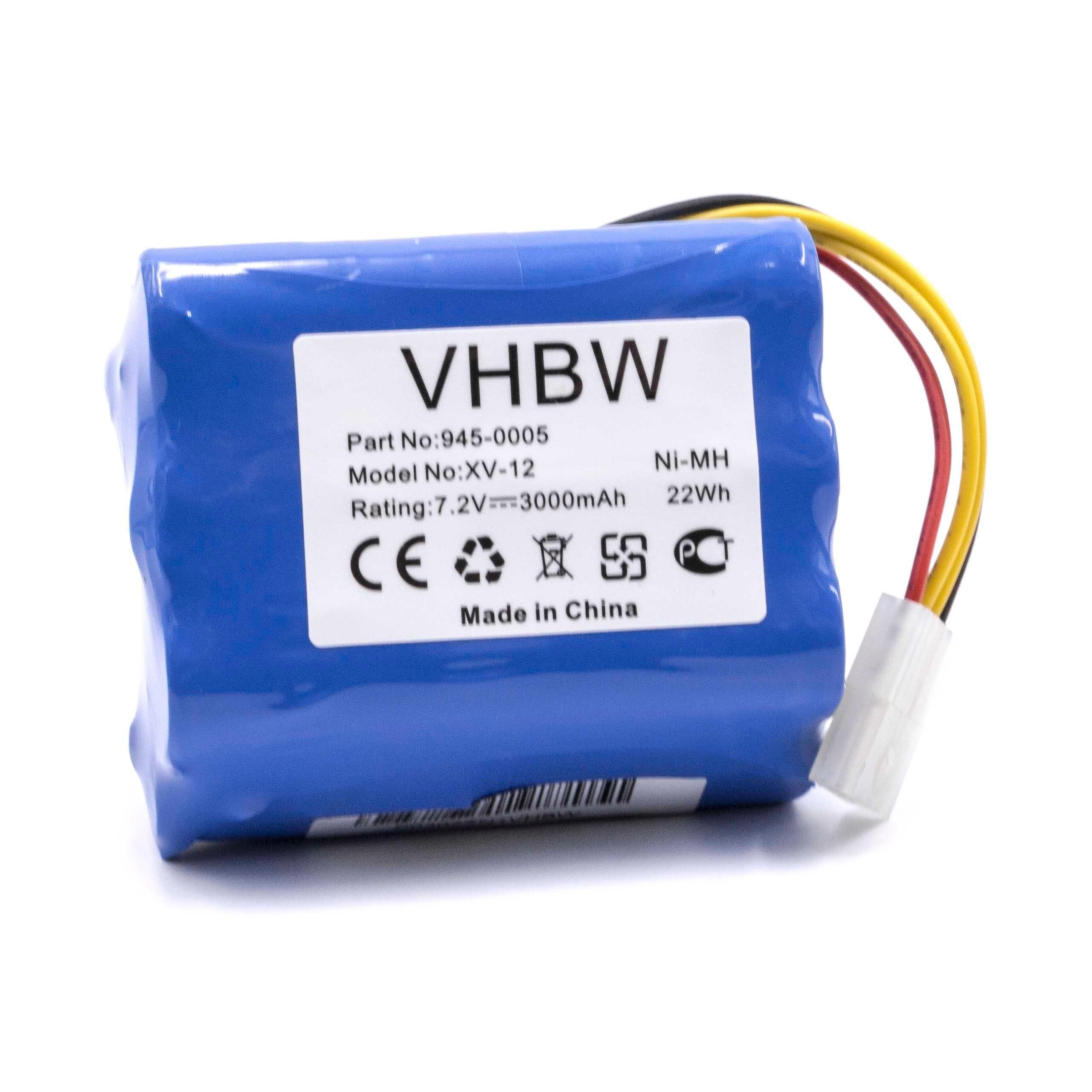 vhbw kompatibel mit Vorwerk VX100 Staubsauger-Akku NiMH 3000 mAh (7,2 V)