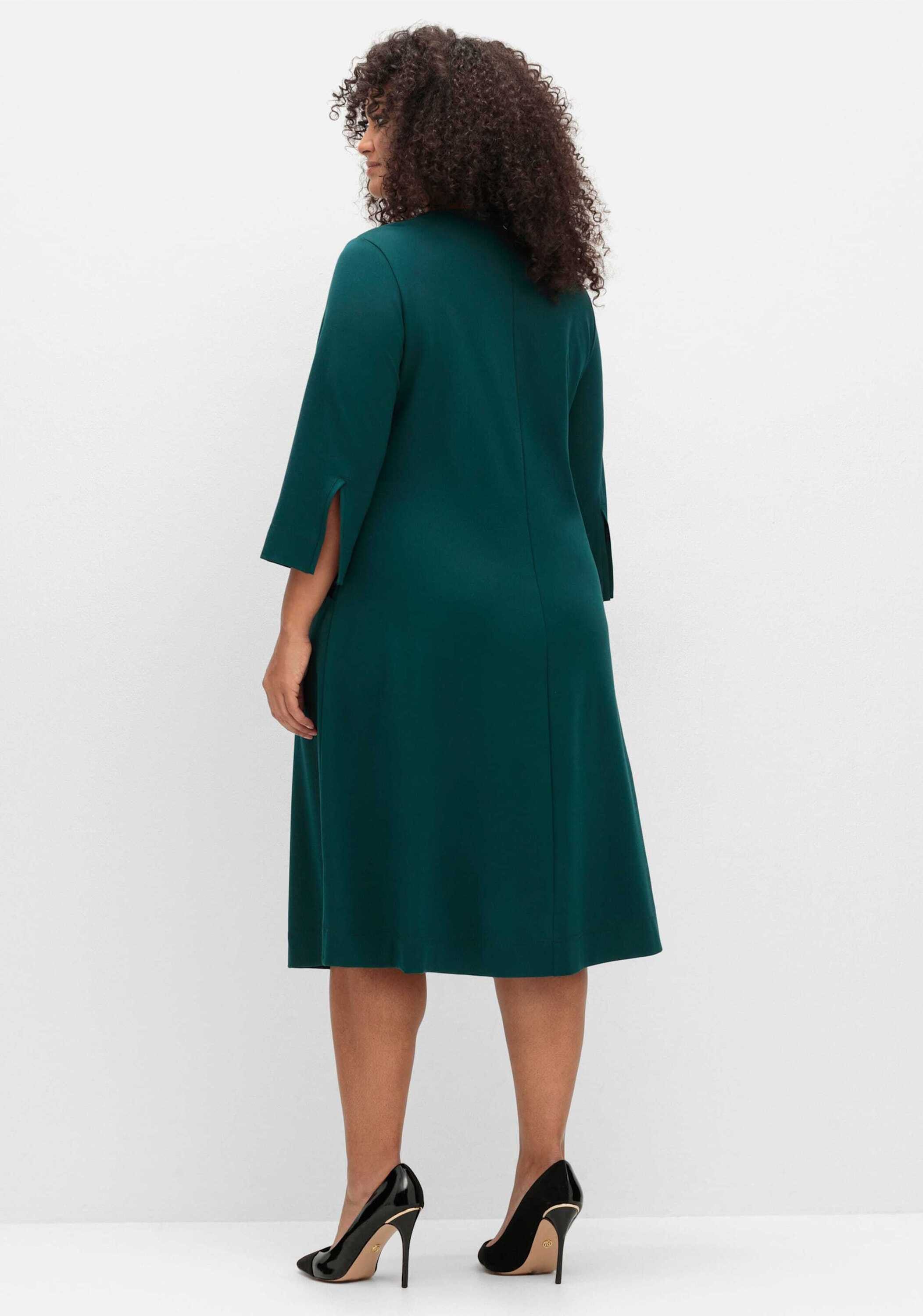 Sheego Jerseykleid Kleid 3/4-Arm
