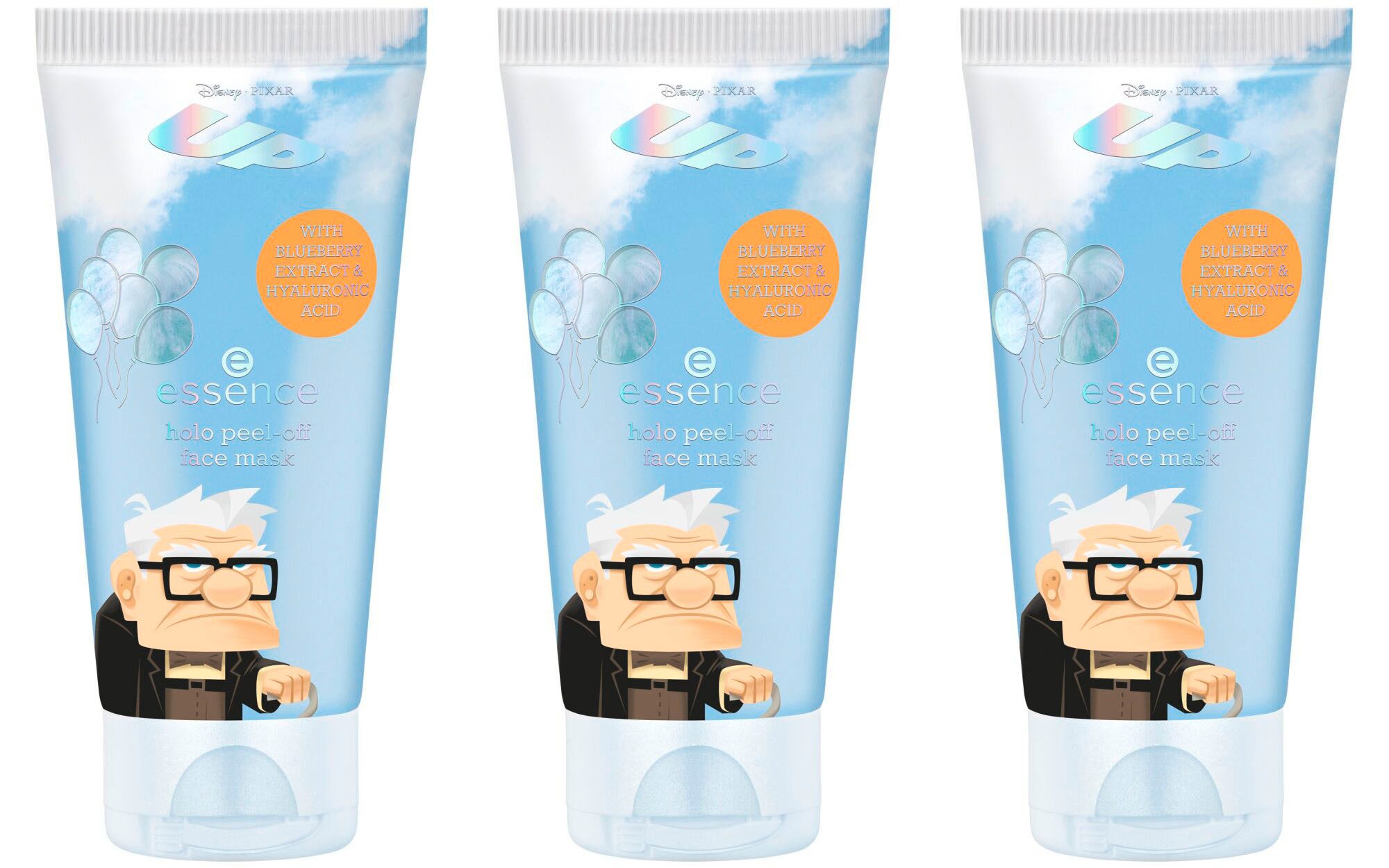 Essence Gesichtsmaske Disney Pixar Up holo peel-off face mask Set, 3-tlg., mit Halo-Effekt