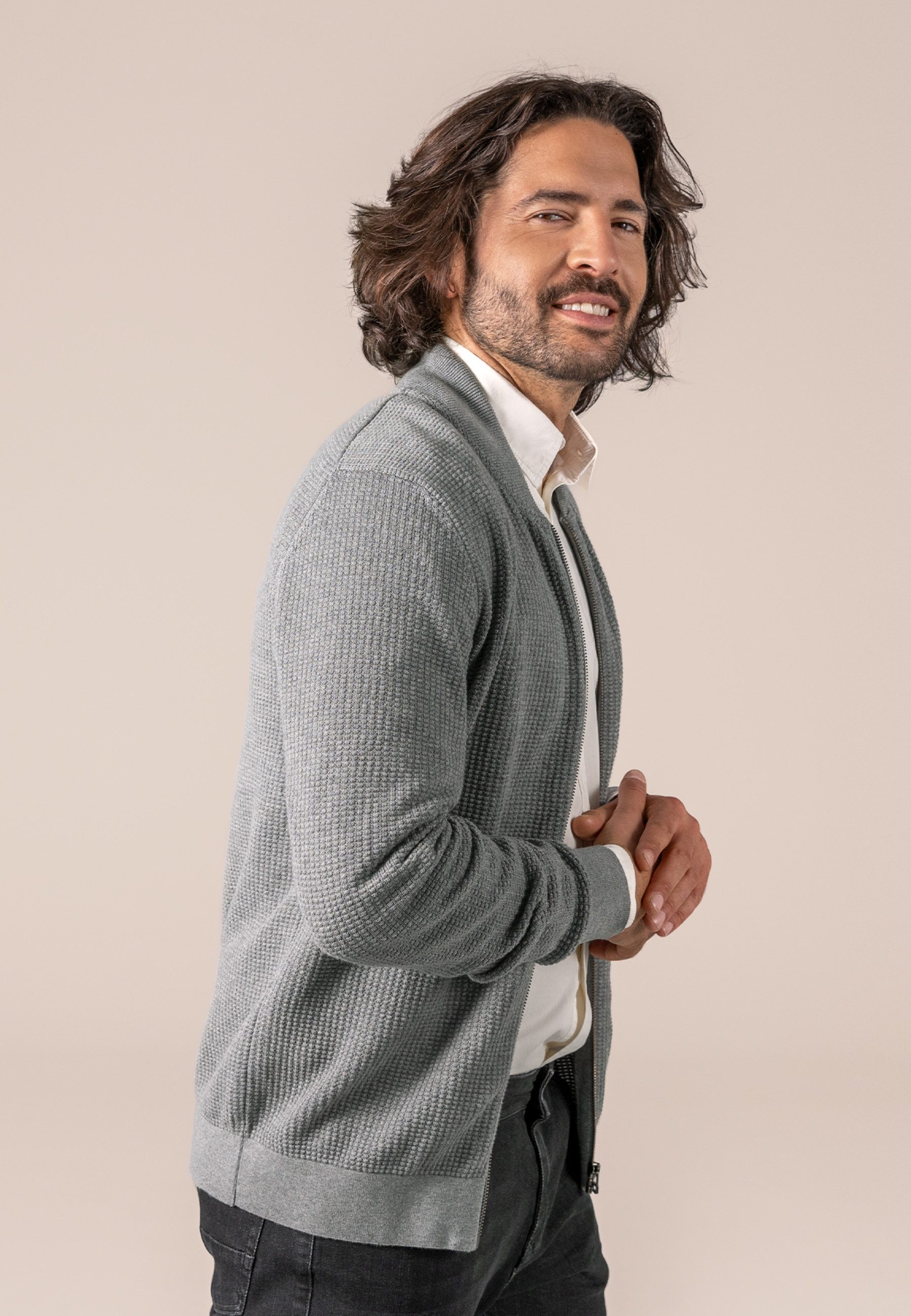 LIVING CRAFTS Strickjacke PAAVO GOTS zertifiziert