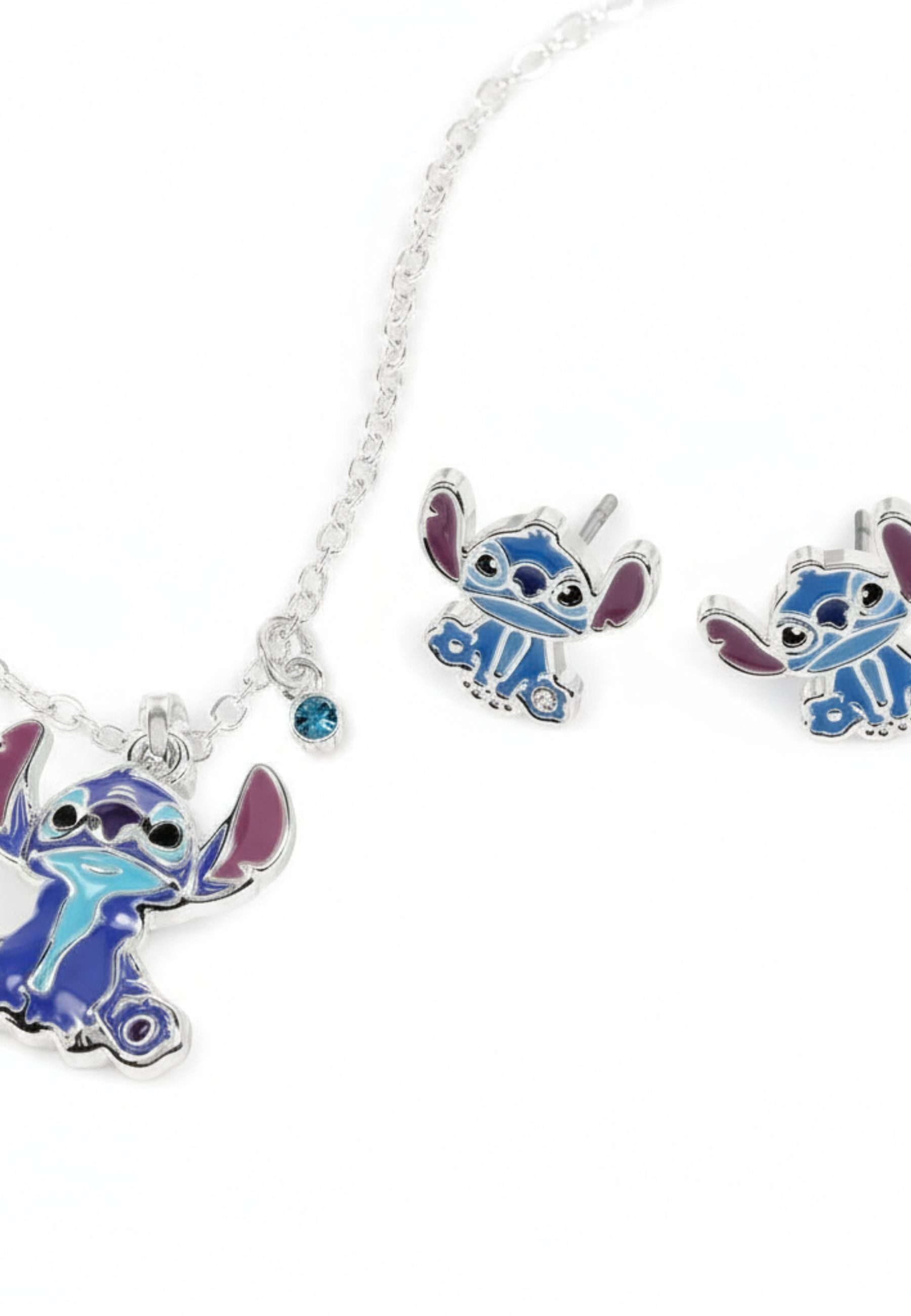 Disney Paar Ohrstecker STITCH – Ohrringe & Halskette Set – Beschichtetes Messing (Set) – Bild 5 von 5